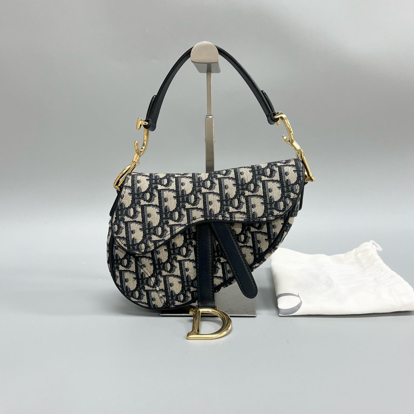 Dior - Saddle - Cloth - Navy - (small)