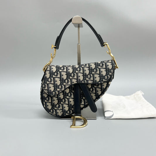 Dior - Saddle - Cloth - Navy - (small)