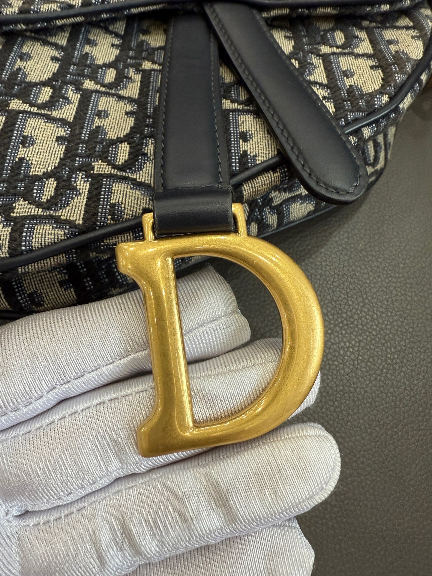 Dior - Saddle - Cloth - Navy - (small)