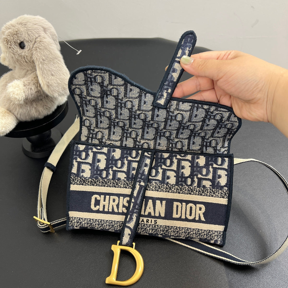 Dior - Saddle - Cloth - Navy - (small)
