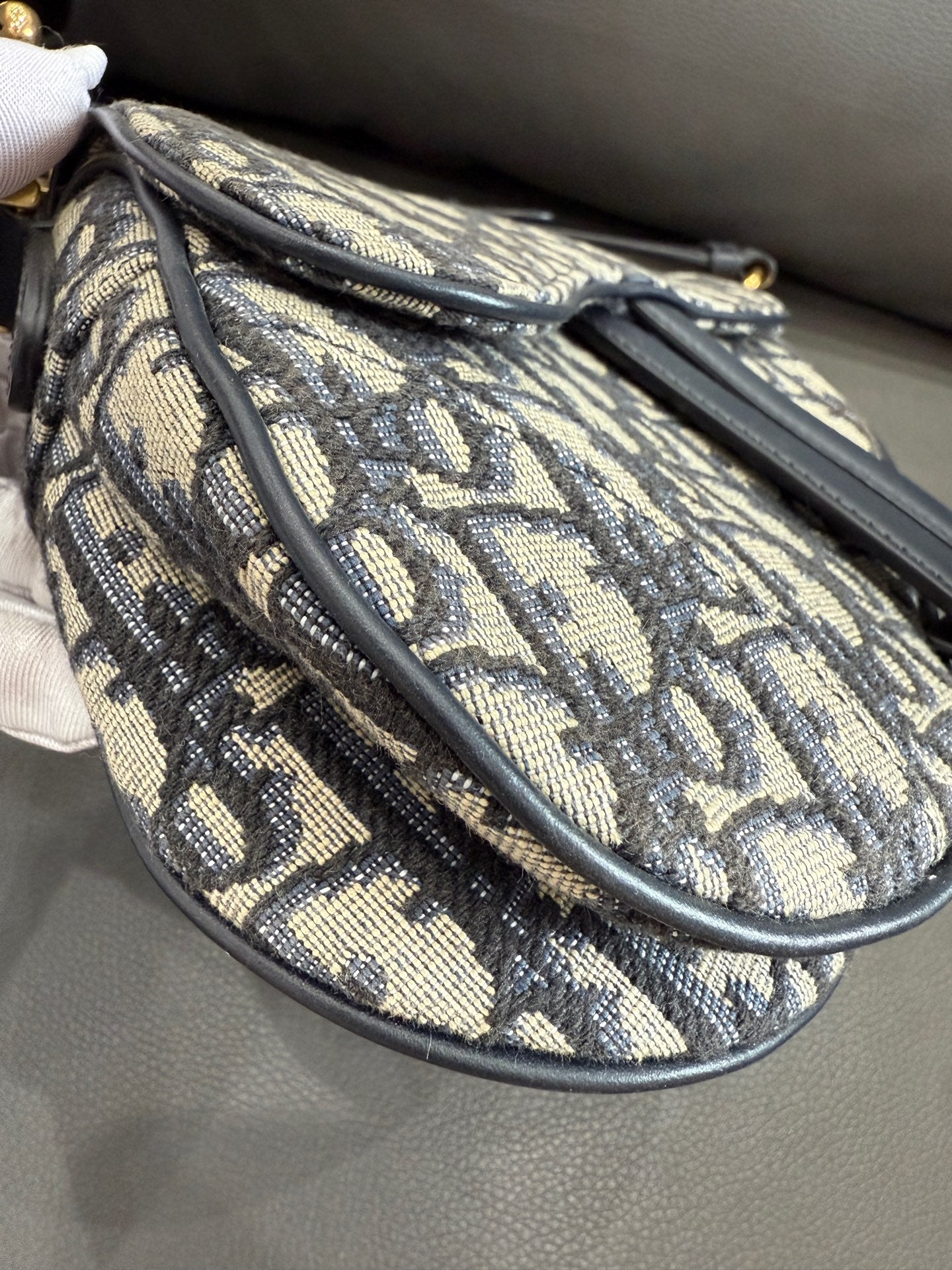 Dior - Saddle - Cloth - Navy - (small)