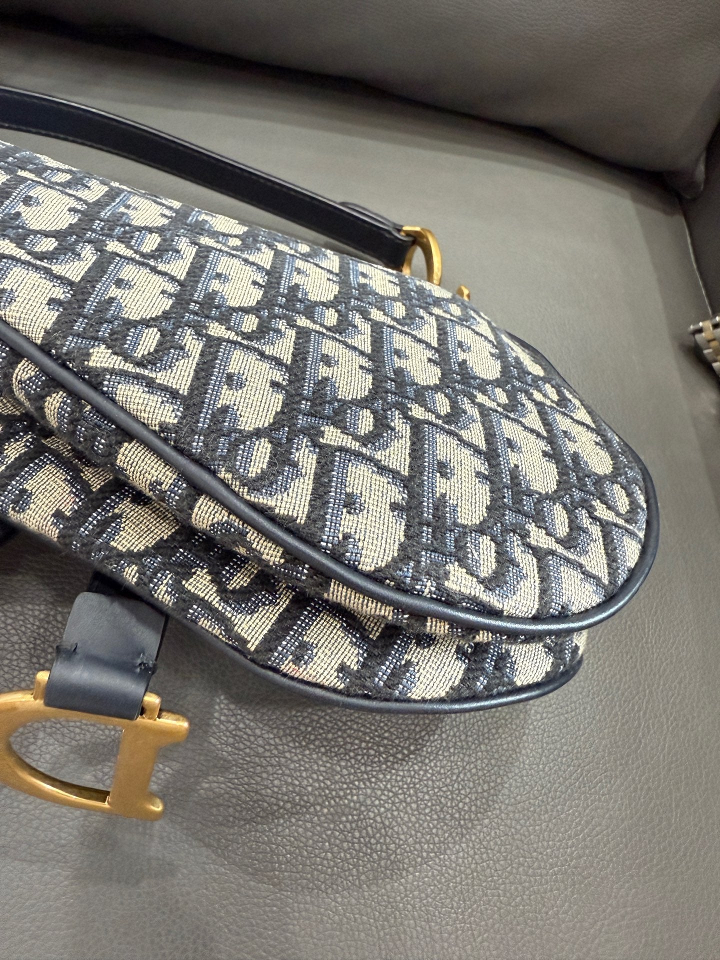 Dior - Saddle - Cloth - Navy - (small)