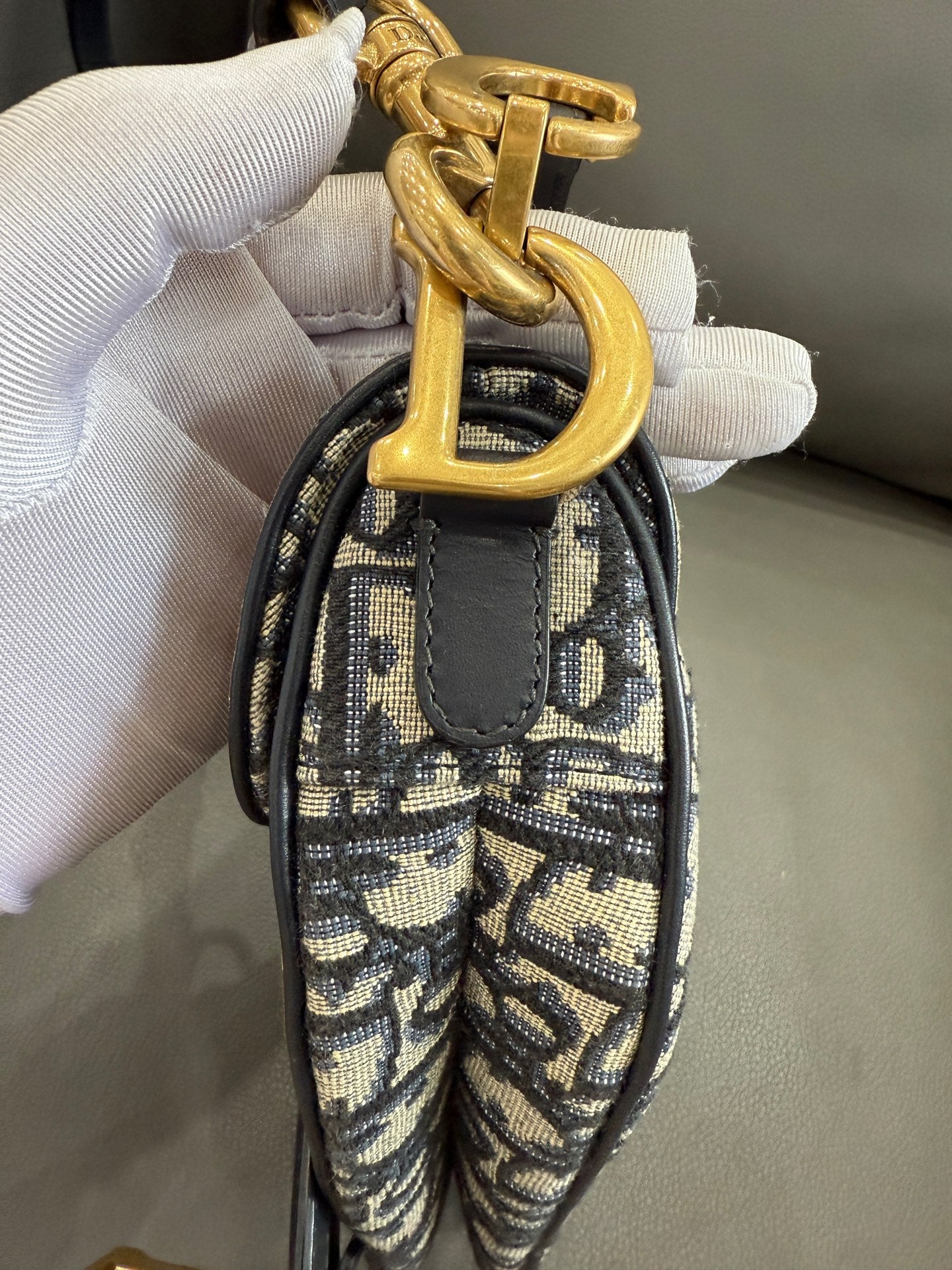 Dior - Saddle - Cloth - Navy - (small)