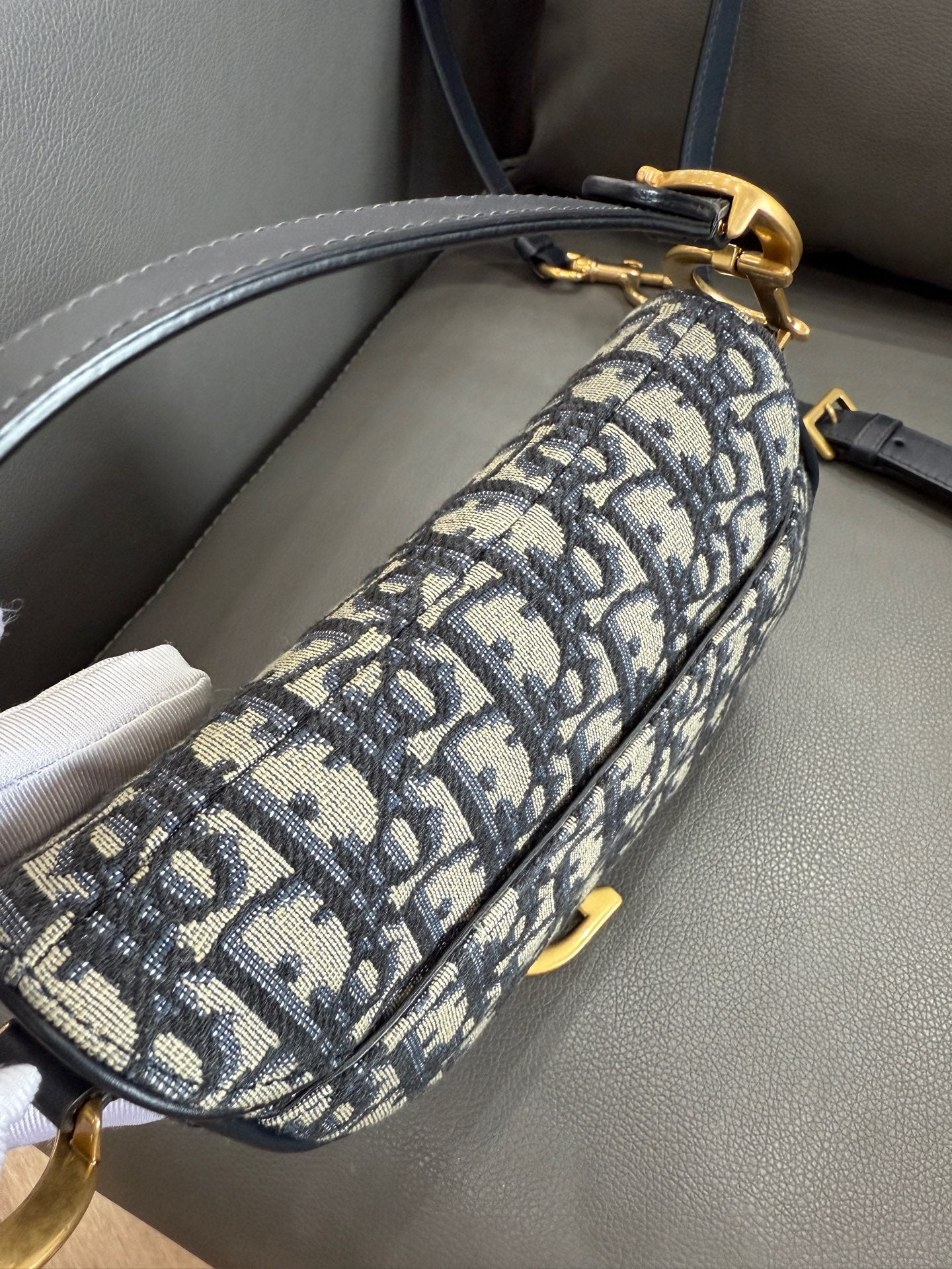 Dior - Saddle - Cloth - Navy - (small)