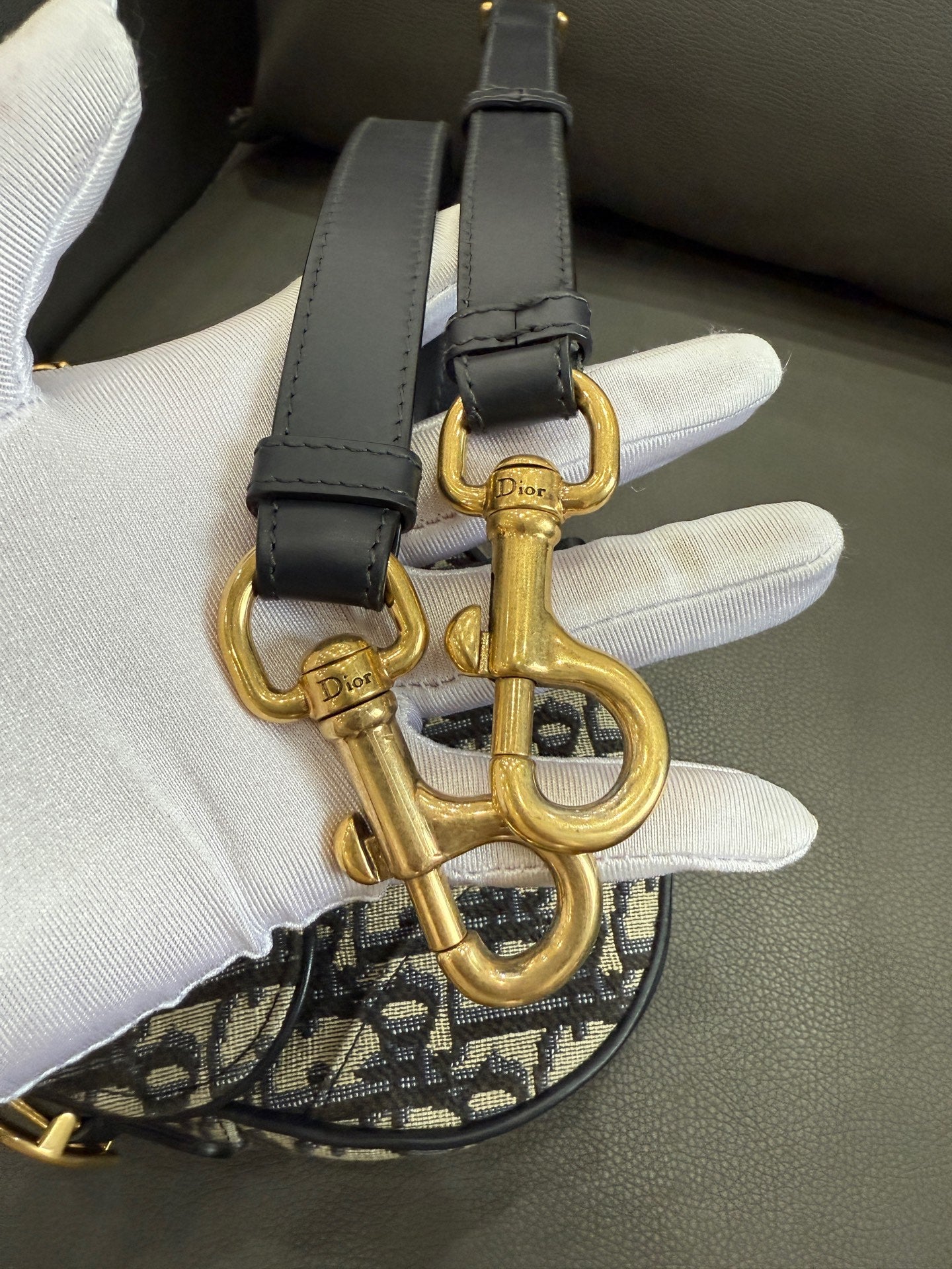 Dior - Saddle - Cloth - Navy - (small)