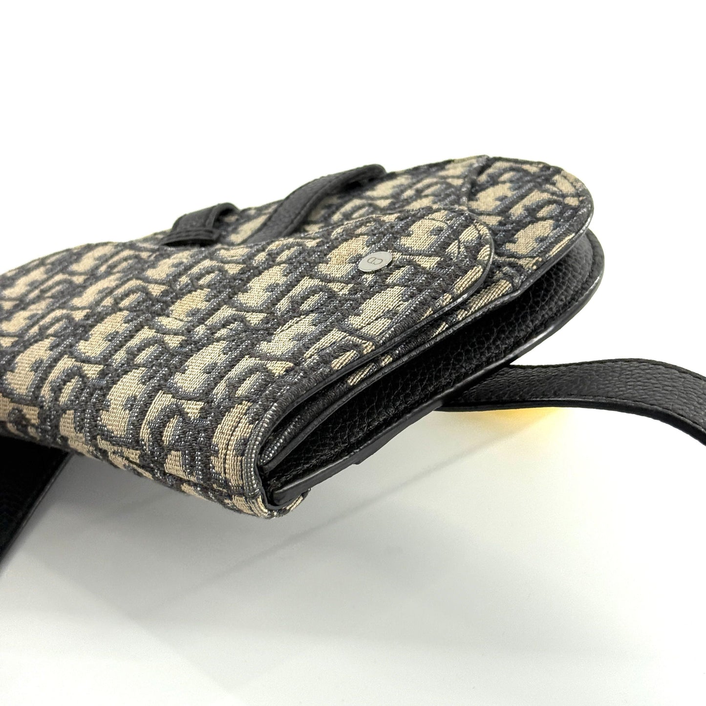 Dior - Saddle - Dior Oblique jacquard canvas with leather trim - Beige and Navy Oblique - (small)