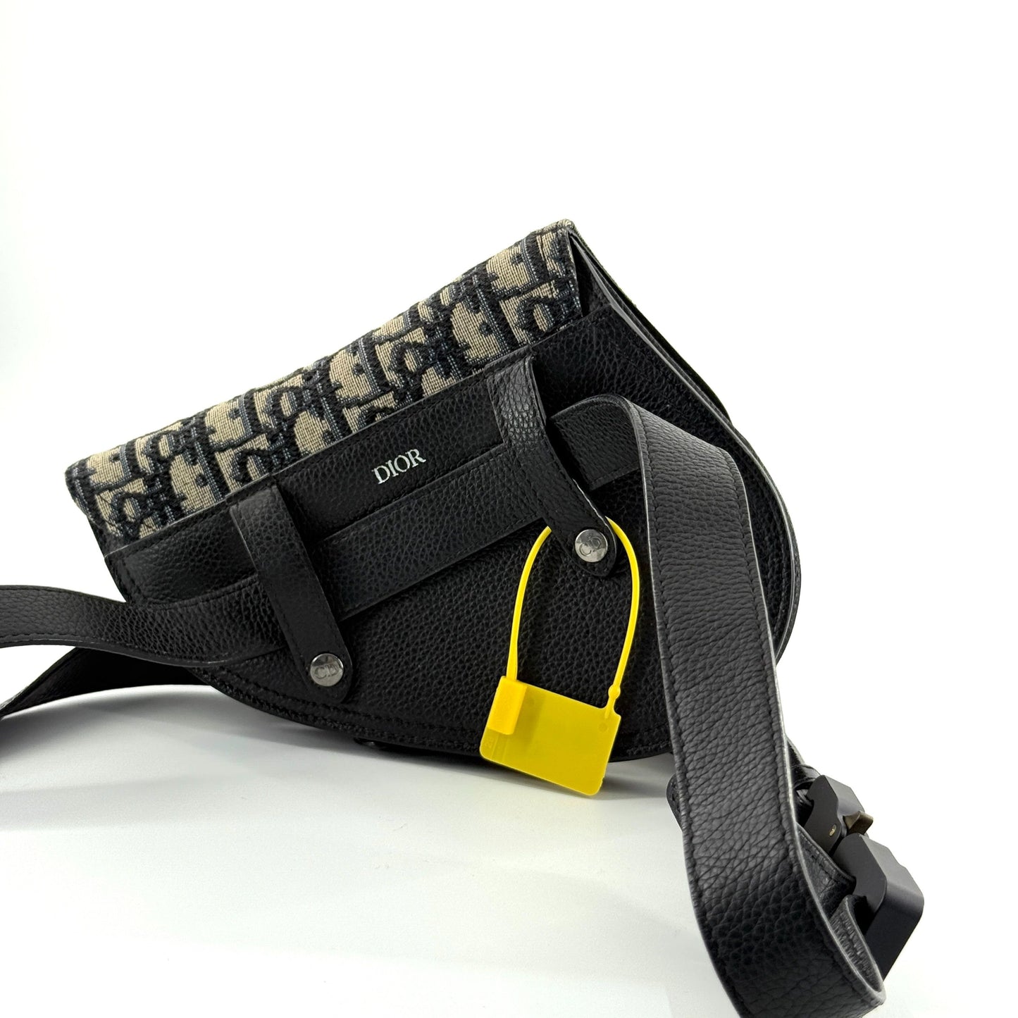 Dior - Saddle - Dior Oblique jacquard canvas with leather trim - Beige and Navy Oblique - (small)