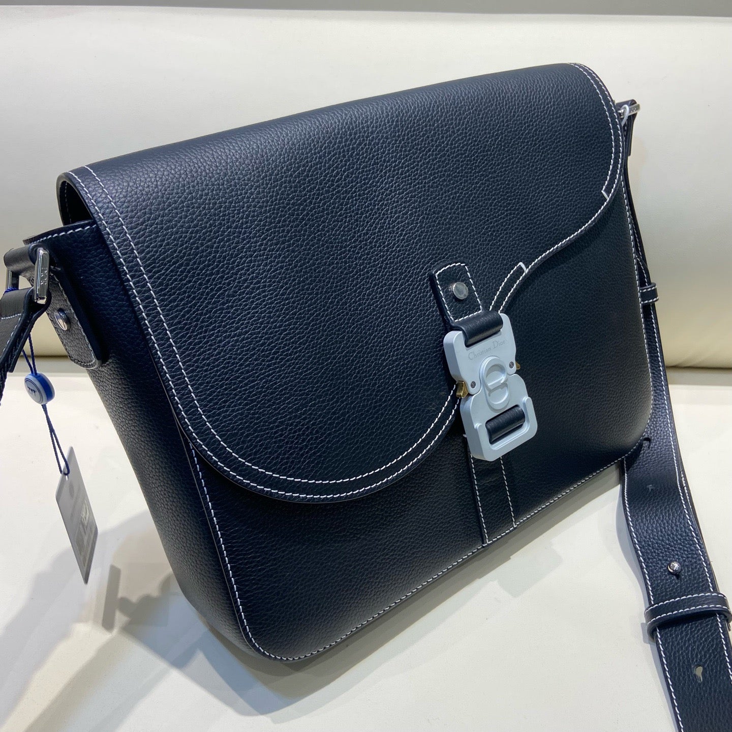 Dior - Saddle Flap Bag - Leather - Black - (large)