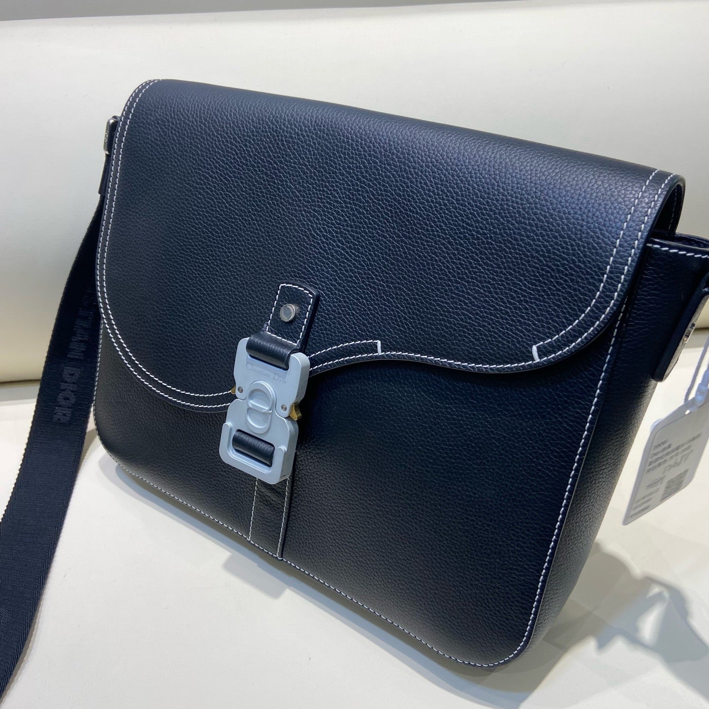 Dior - Saddle Flap Bag - Leather - Black - (large)