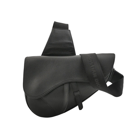 Dior - Saddle - Grained calfskin leather - Black - (medium)