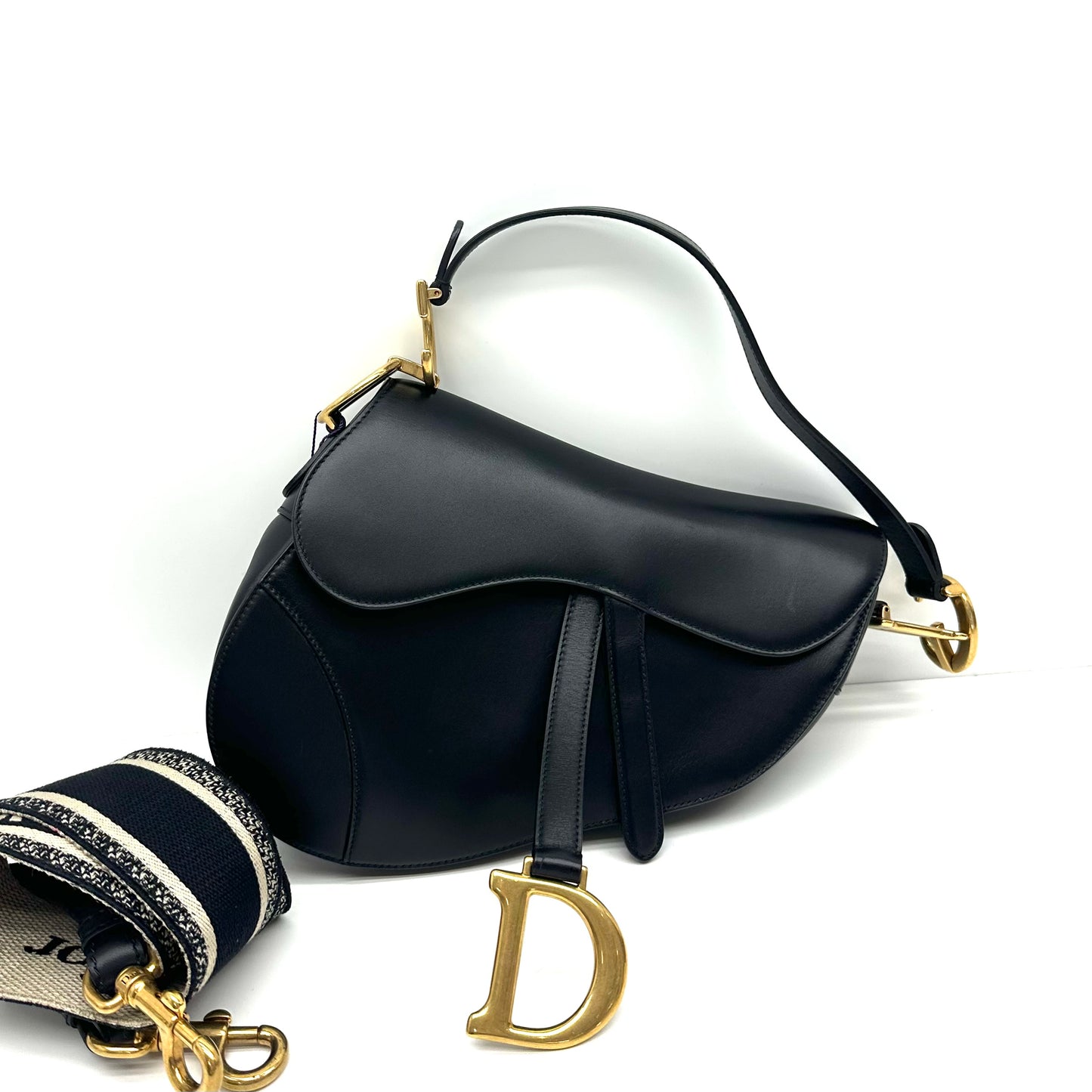 Dior - Saddle - Leather - Black - (Large)