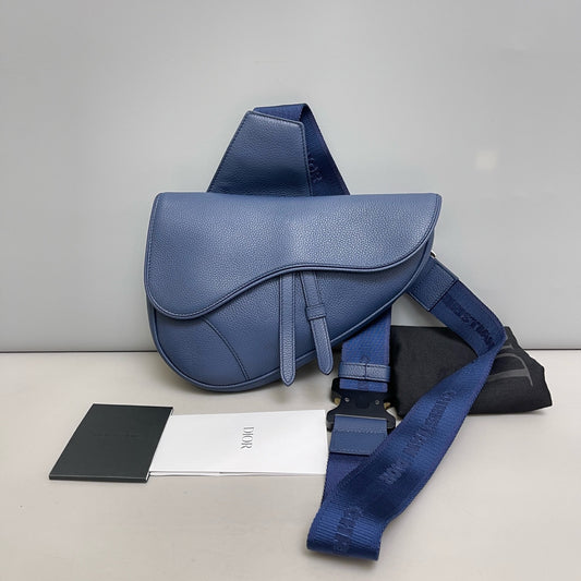 Dior - Saddle - Leather - Blue - (small)