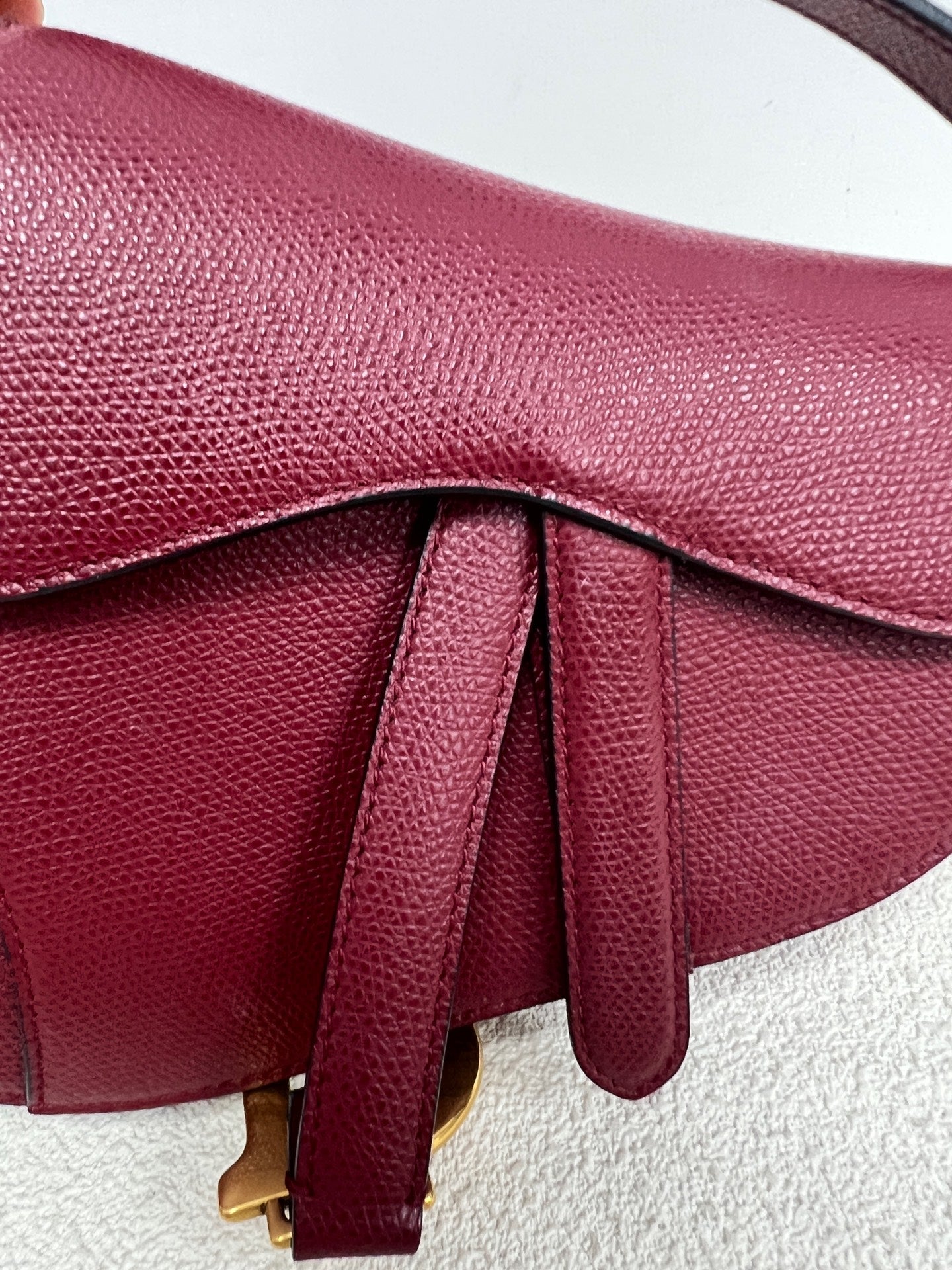 Dior - Saddle - Leather - Burgundy - (mini)