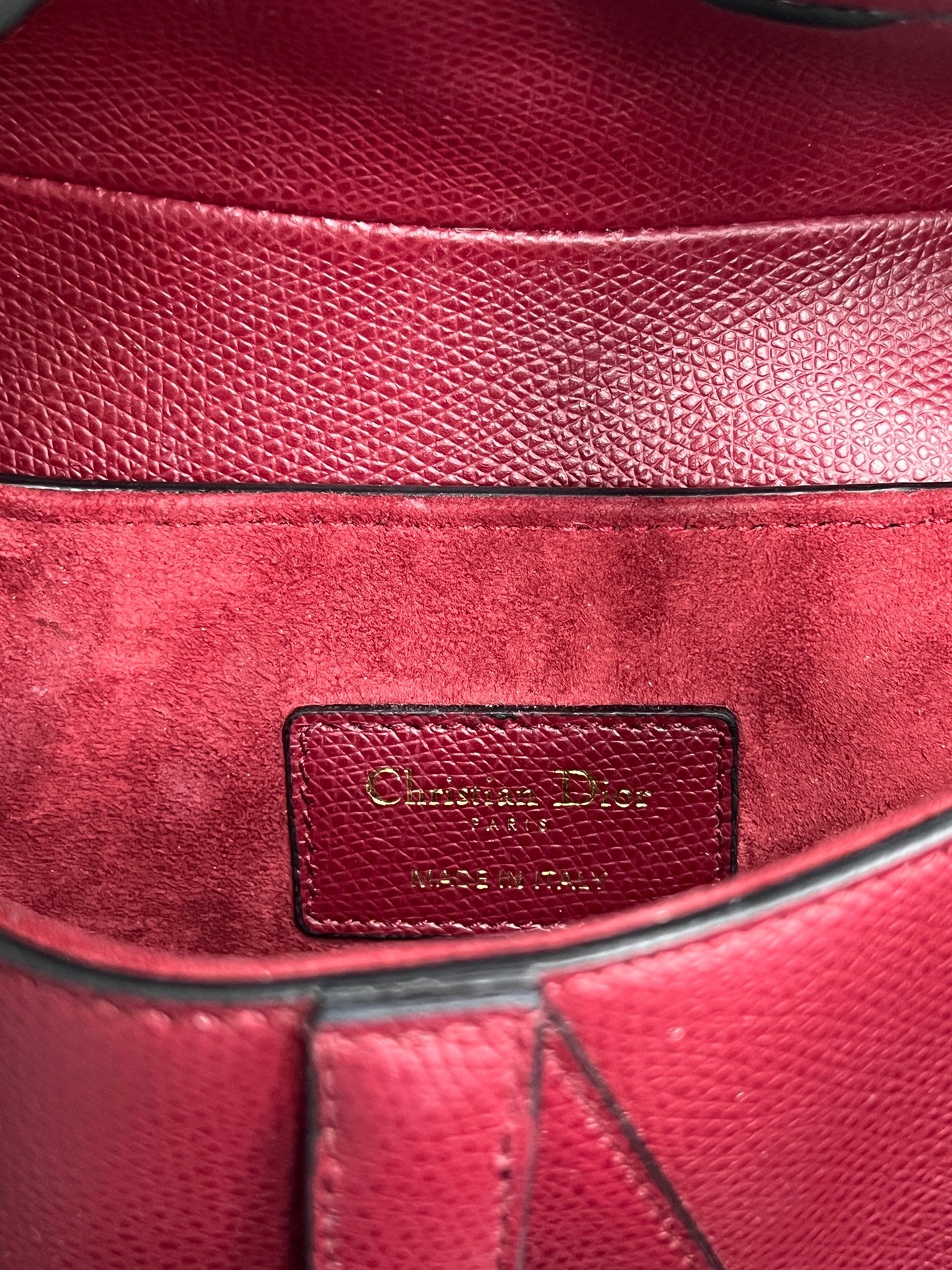 Dior - Saddle - Leather - Burgundy - (mini)