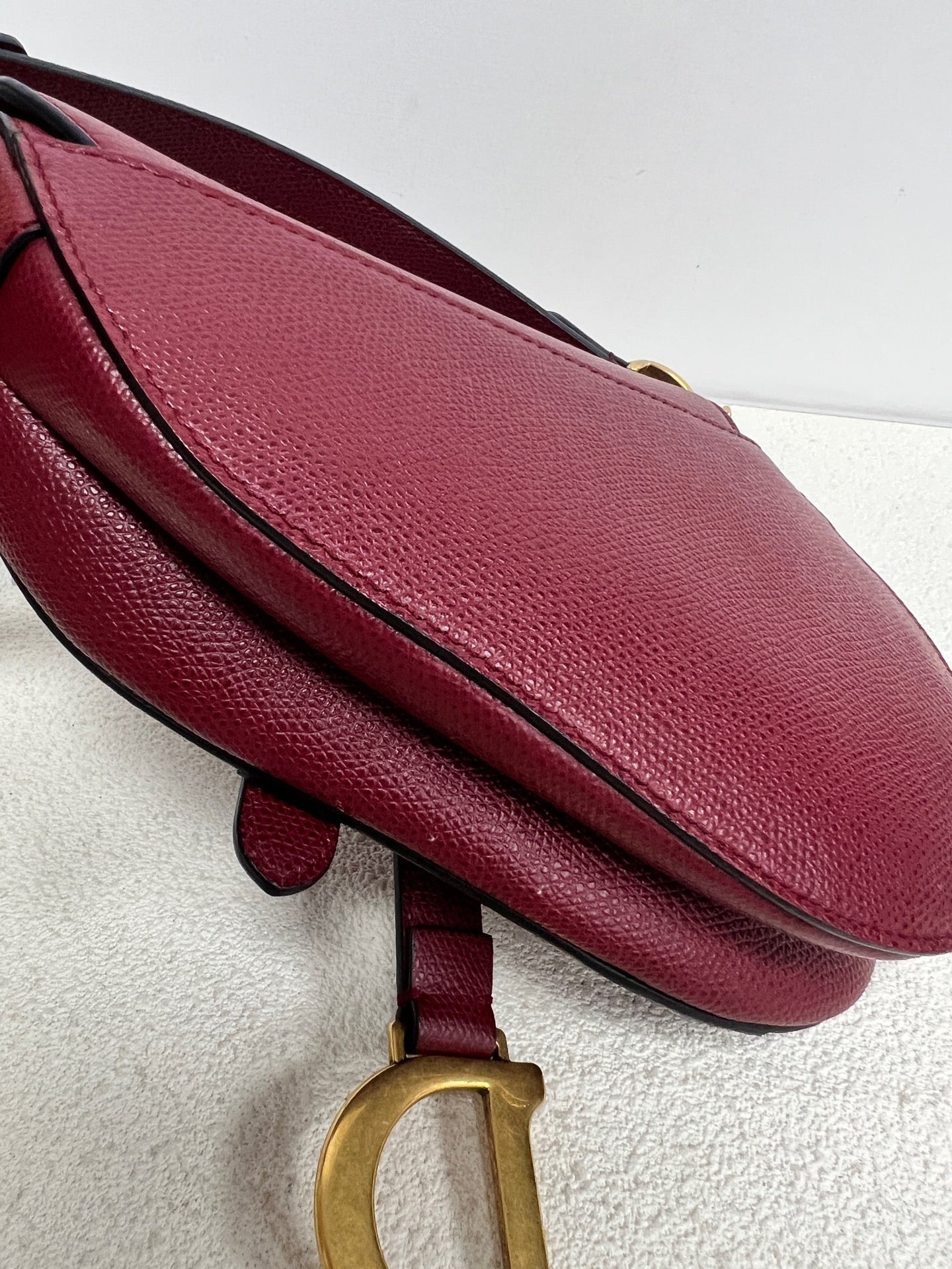 Dior - Saddle - Leather - Burgundy - (mini)