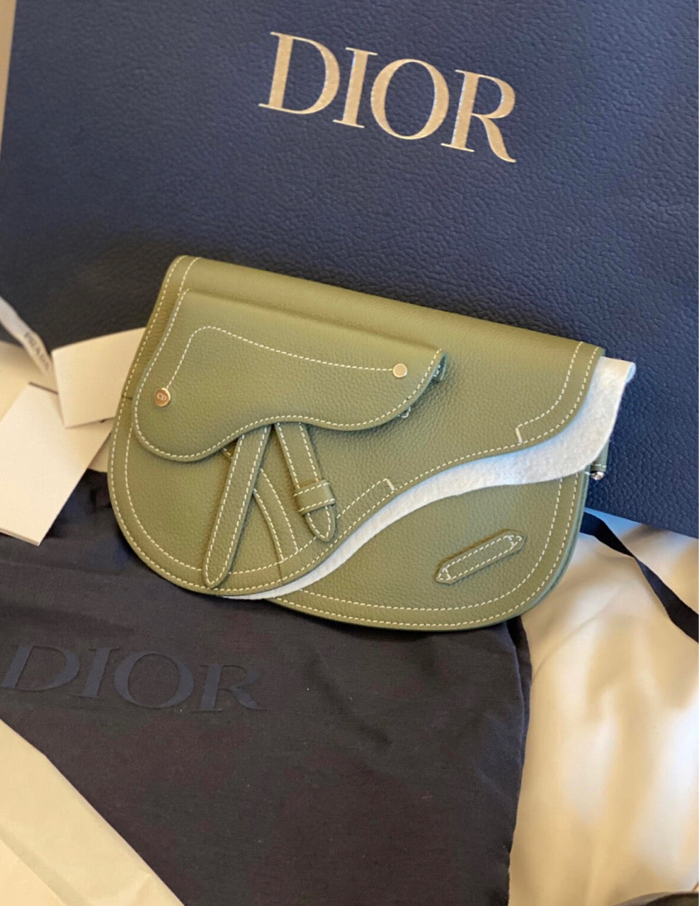 Dior - Saddle - Leather - Green - (mini)