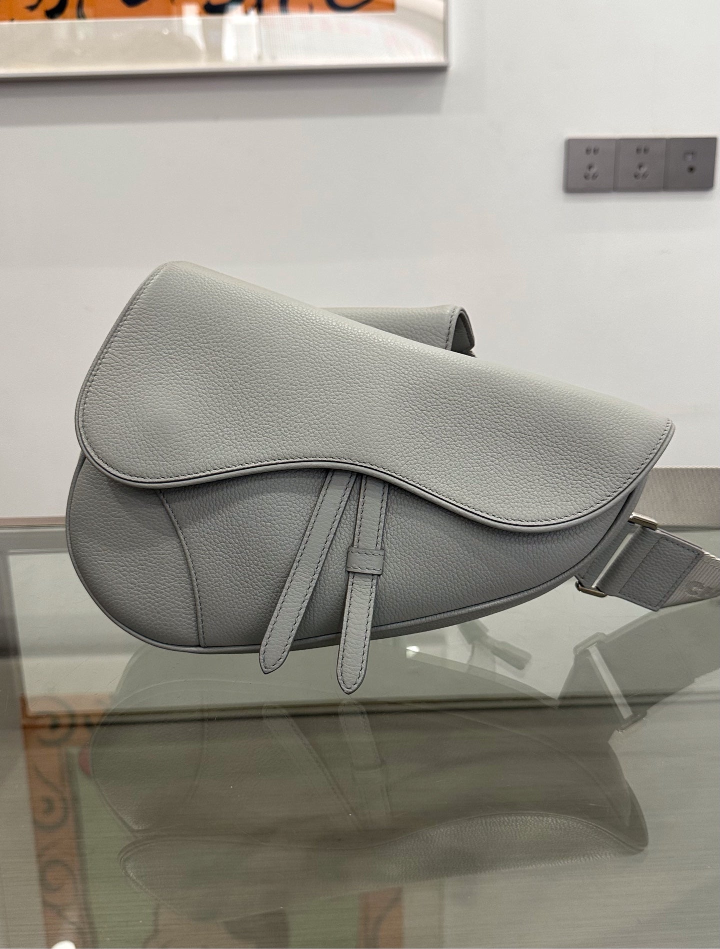 Dior - Saddle - Leather - Grey - (small)