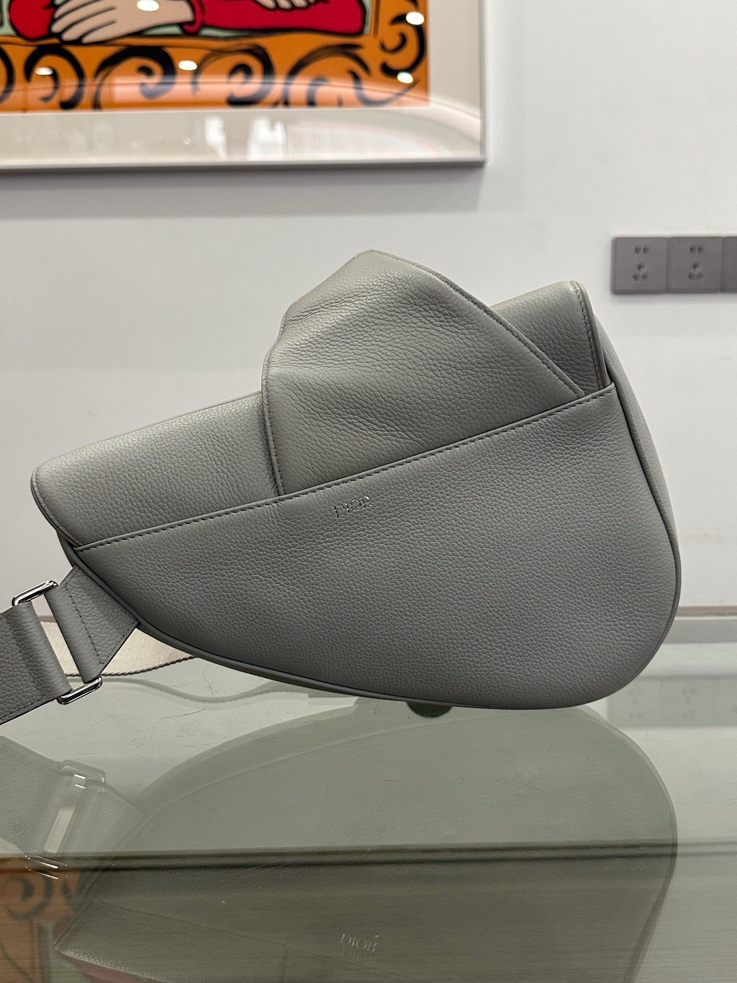 Dior - Saddle - Leather - Grey - (small)