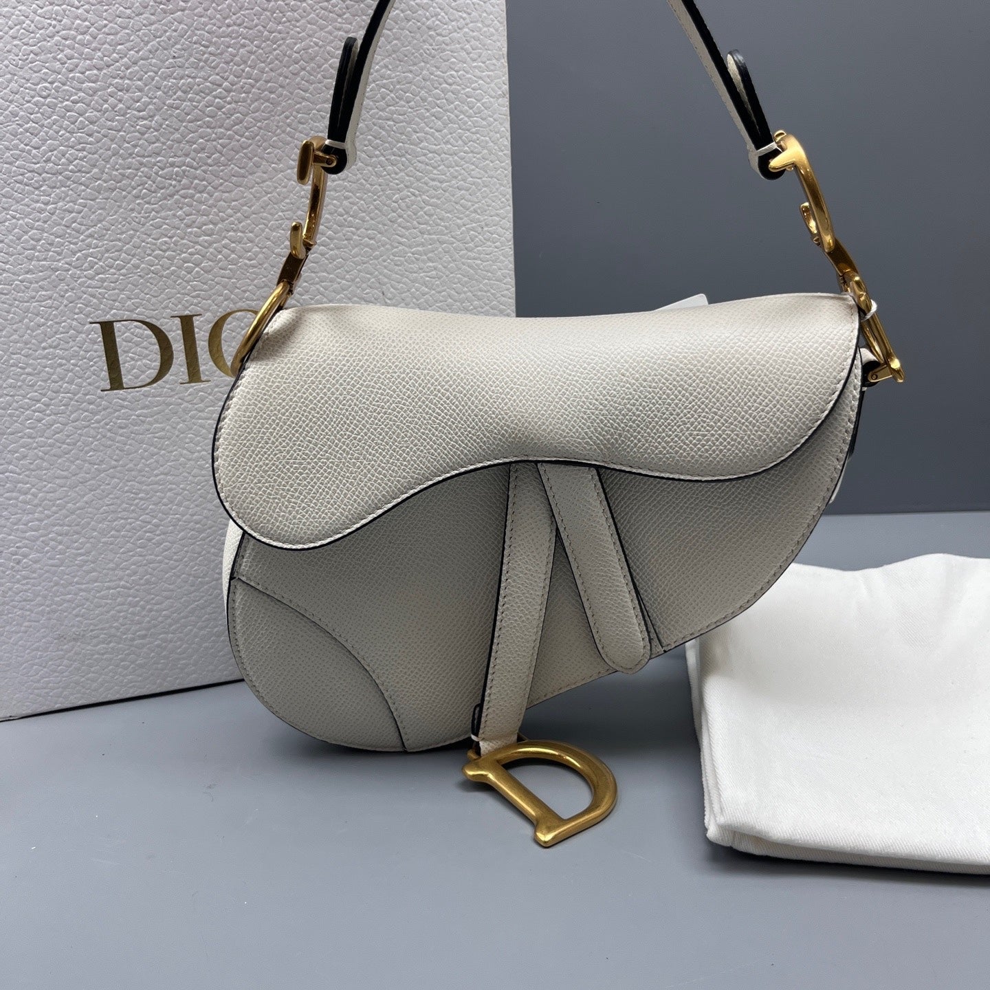 Dior - Saddle - Leather - White - (small)