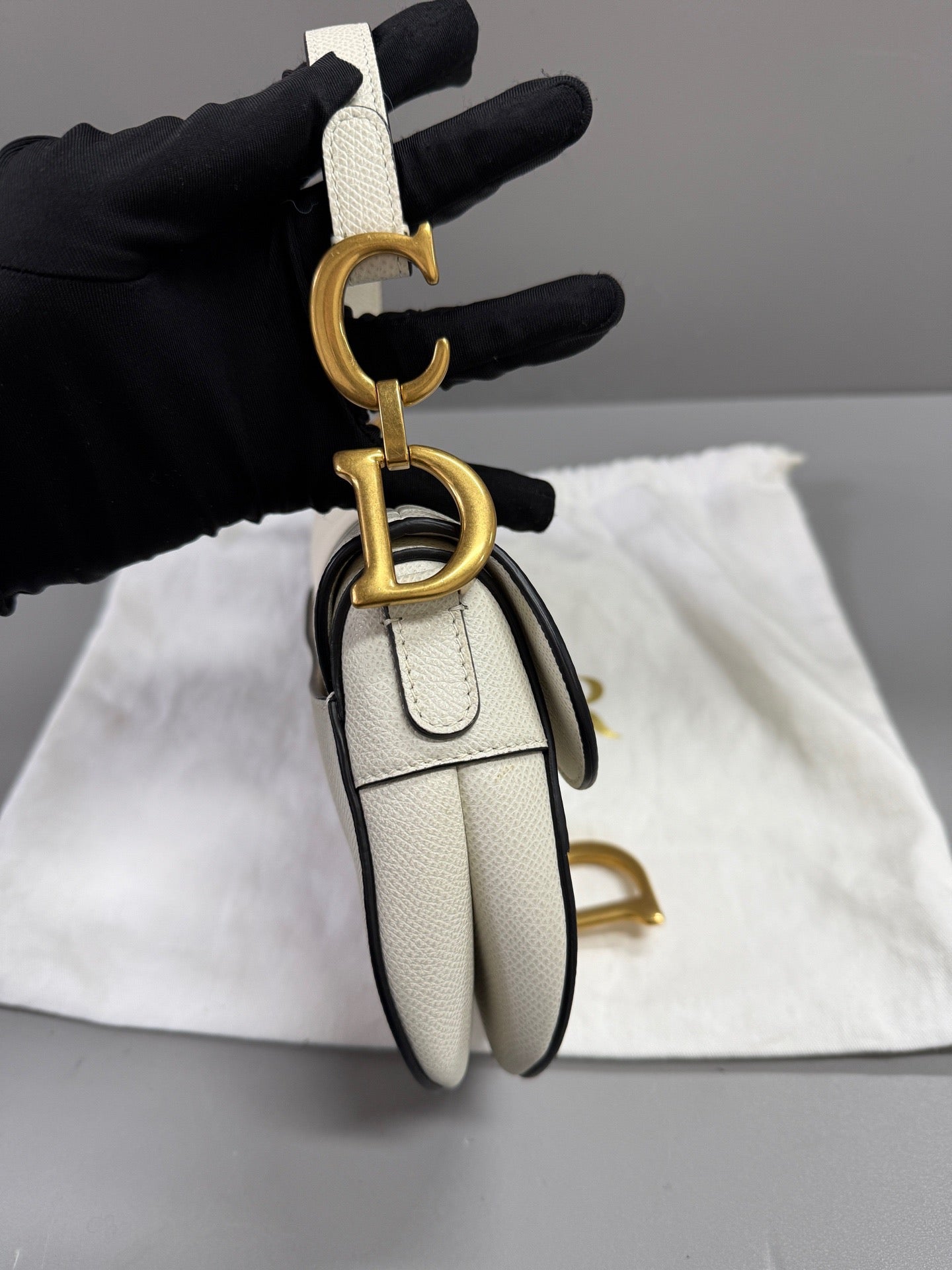 Dior - Saddle - Leather - White - (small)