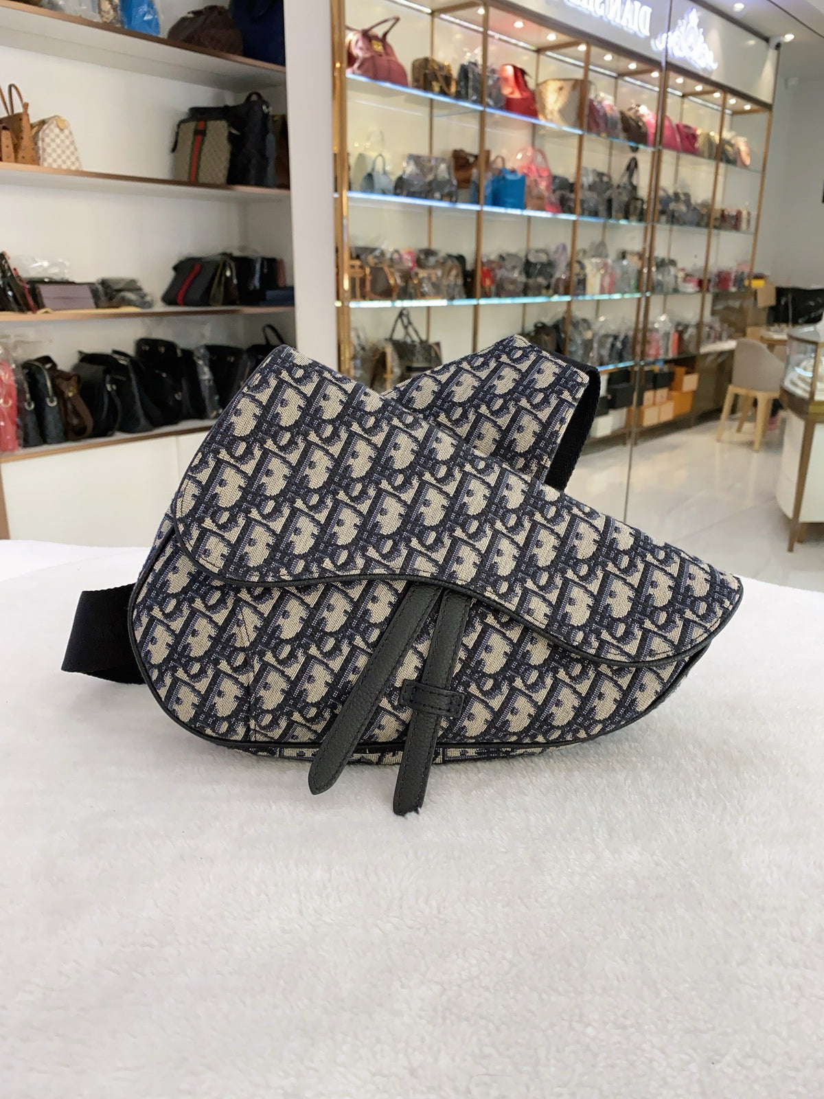 Dior - Saddle Medium - Cloth - Blue - (medium)