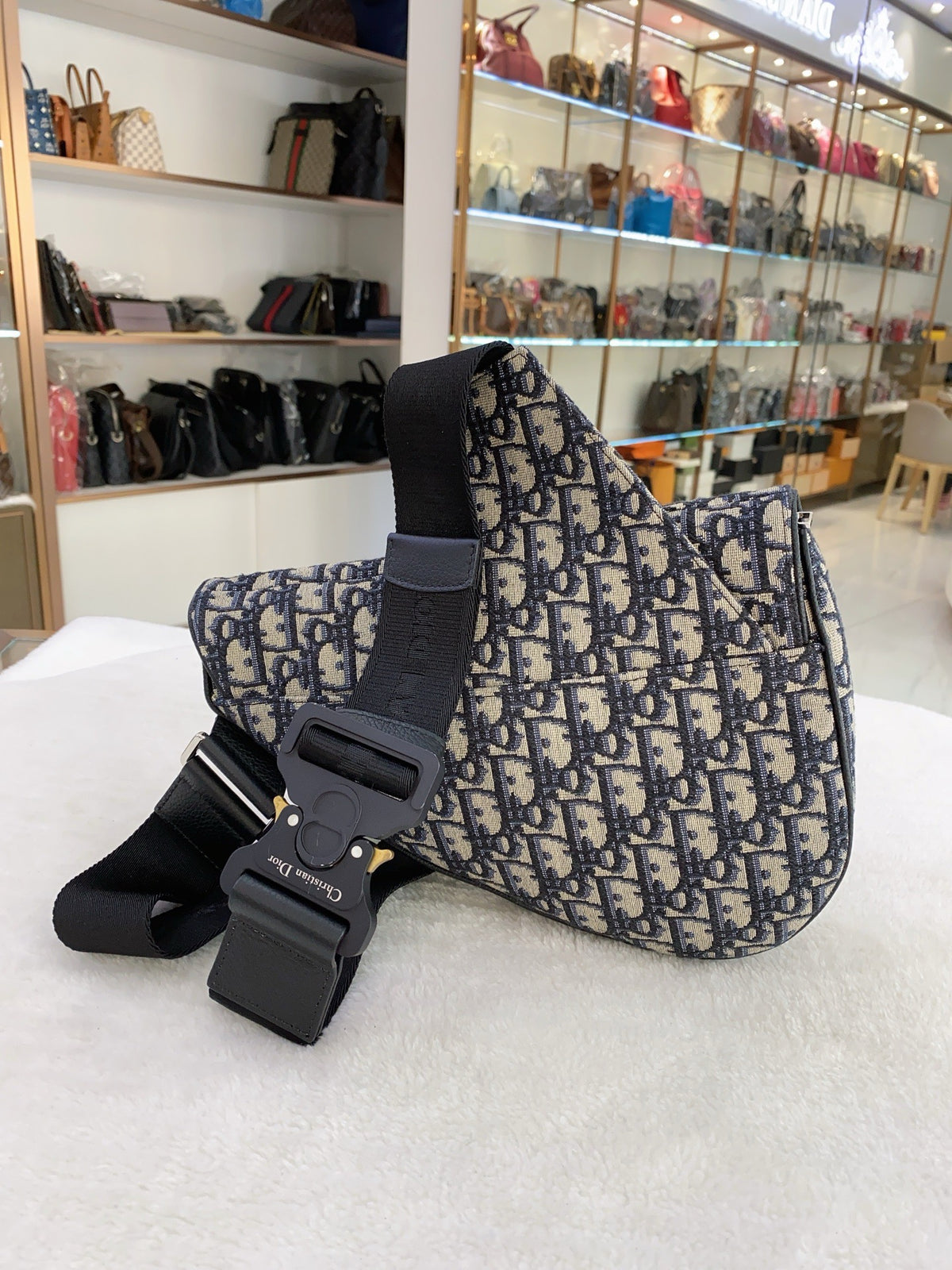 Dior - Saddle Medium - Cloth - Blue - (medium)