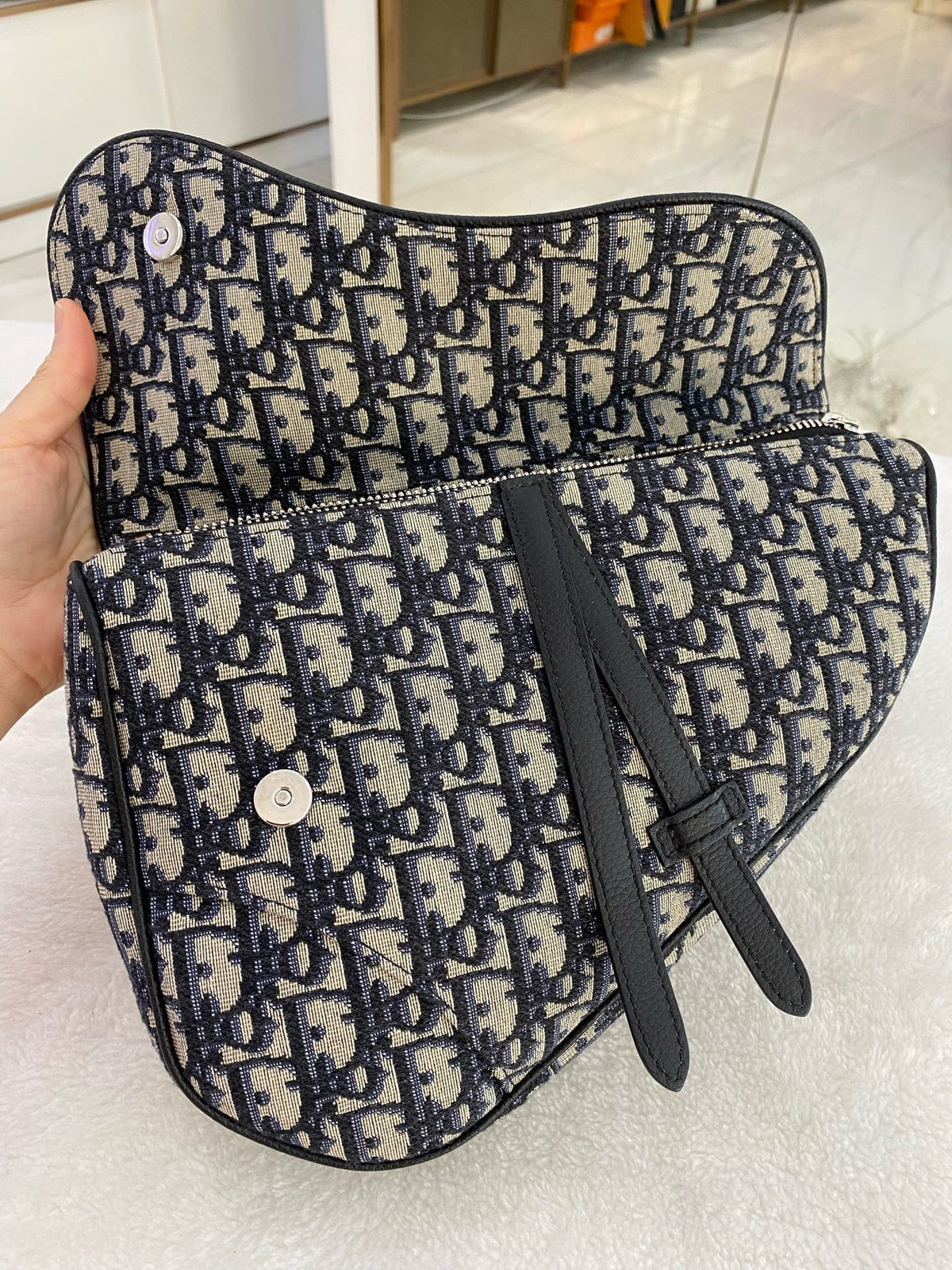 Dior - Saddle Medium - Cloth - Blue - (medium)