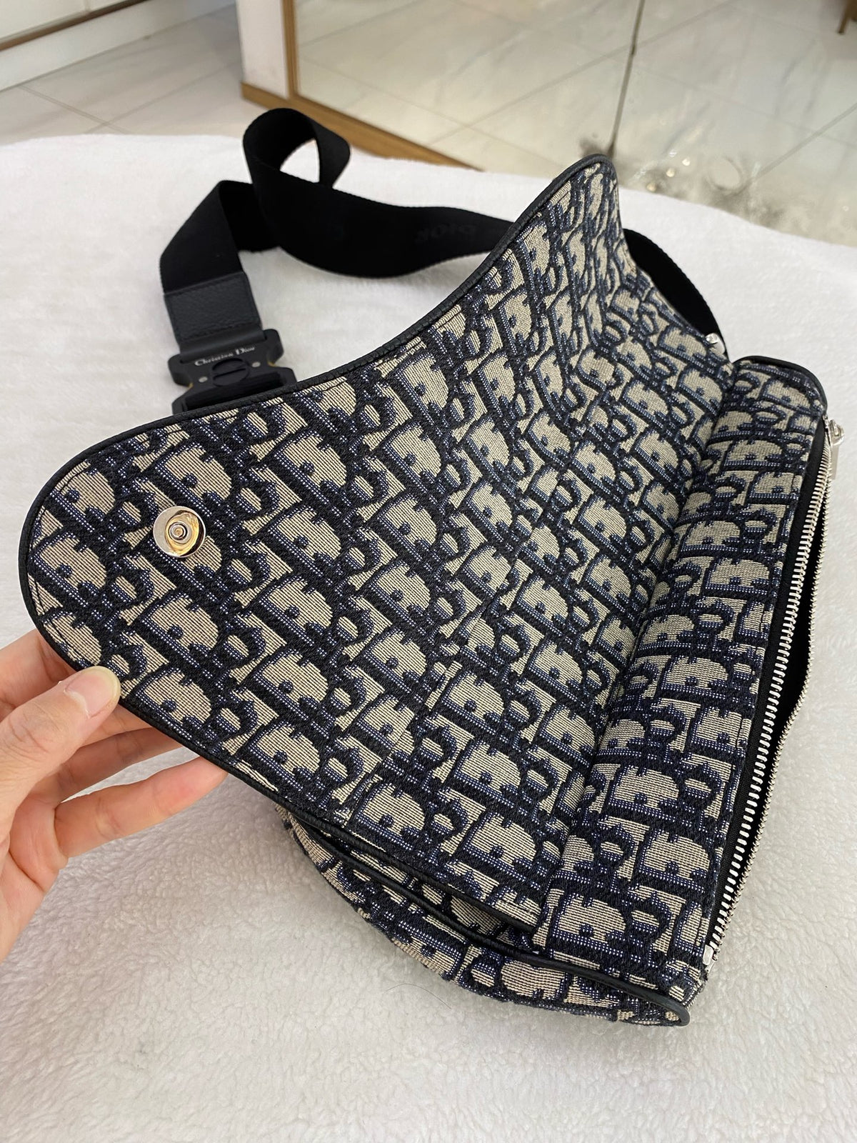 Dior - Saddle Medium - Cloth - Blue - (medium)
