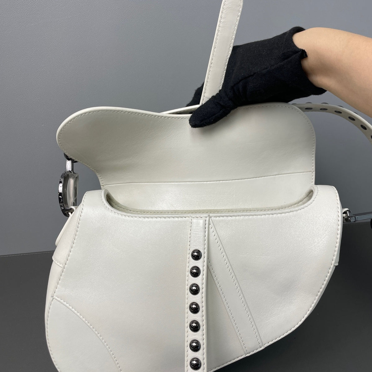 Dior - Saddle Medium - Leather - White - (medium)