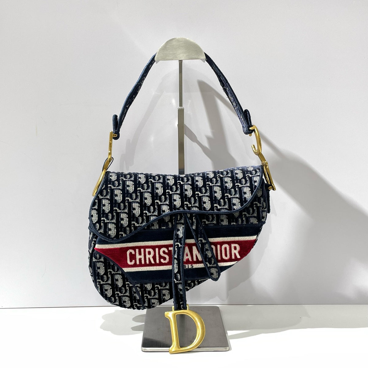 Dior - Saddle Medium - Velvet - Blue - (medium)