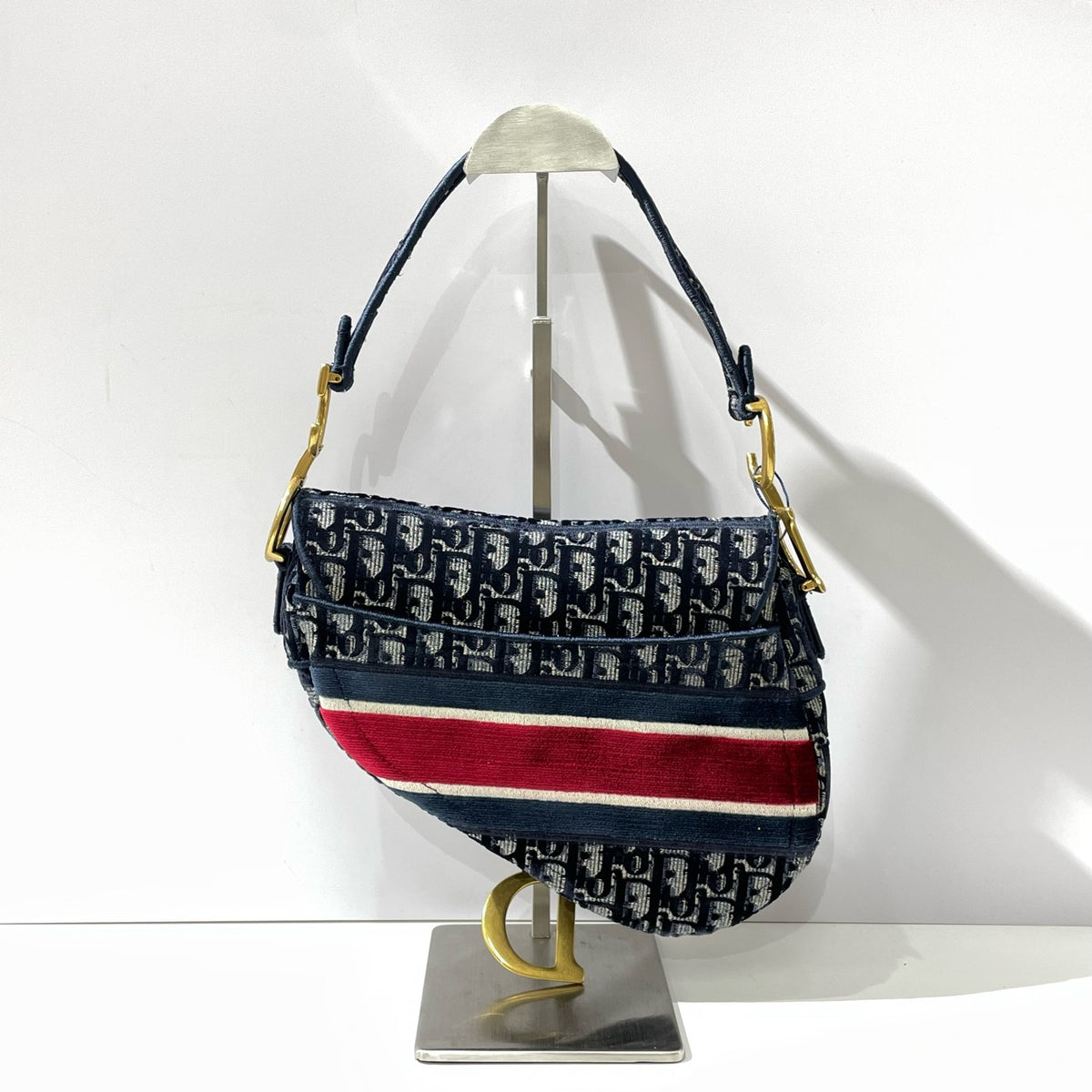 Dior - Saddle Medium - Velvet - Blue - (medium)