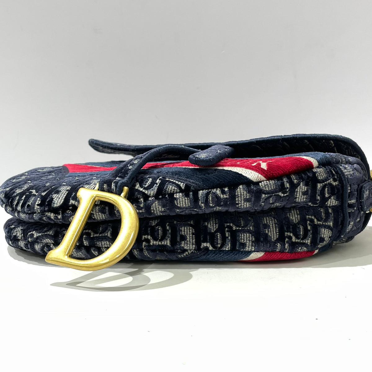 Dior - Saddle Medium - Velvet - Blue - (medium)