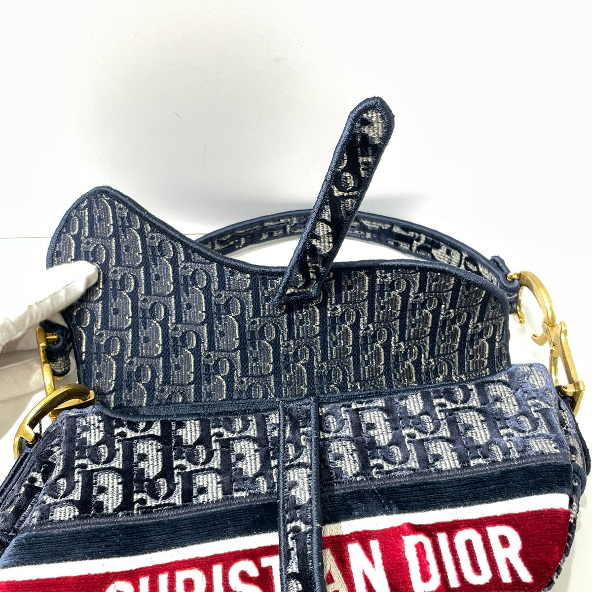 Dior - Saddle Medium - Velvet - Blue - (medium)