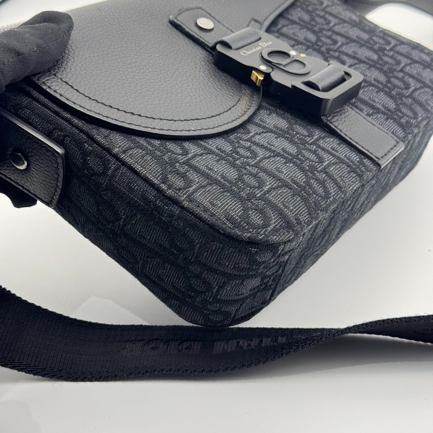 Dior - Saddle Messenger Bag - Cloth - Black - (small)