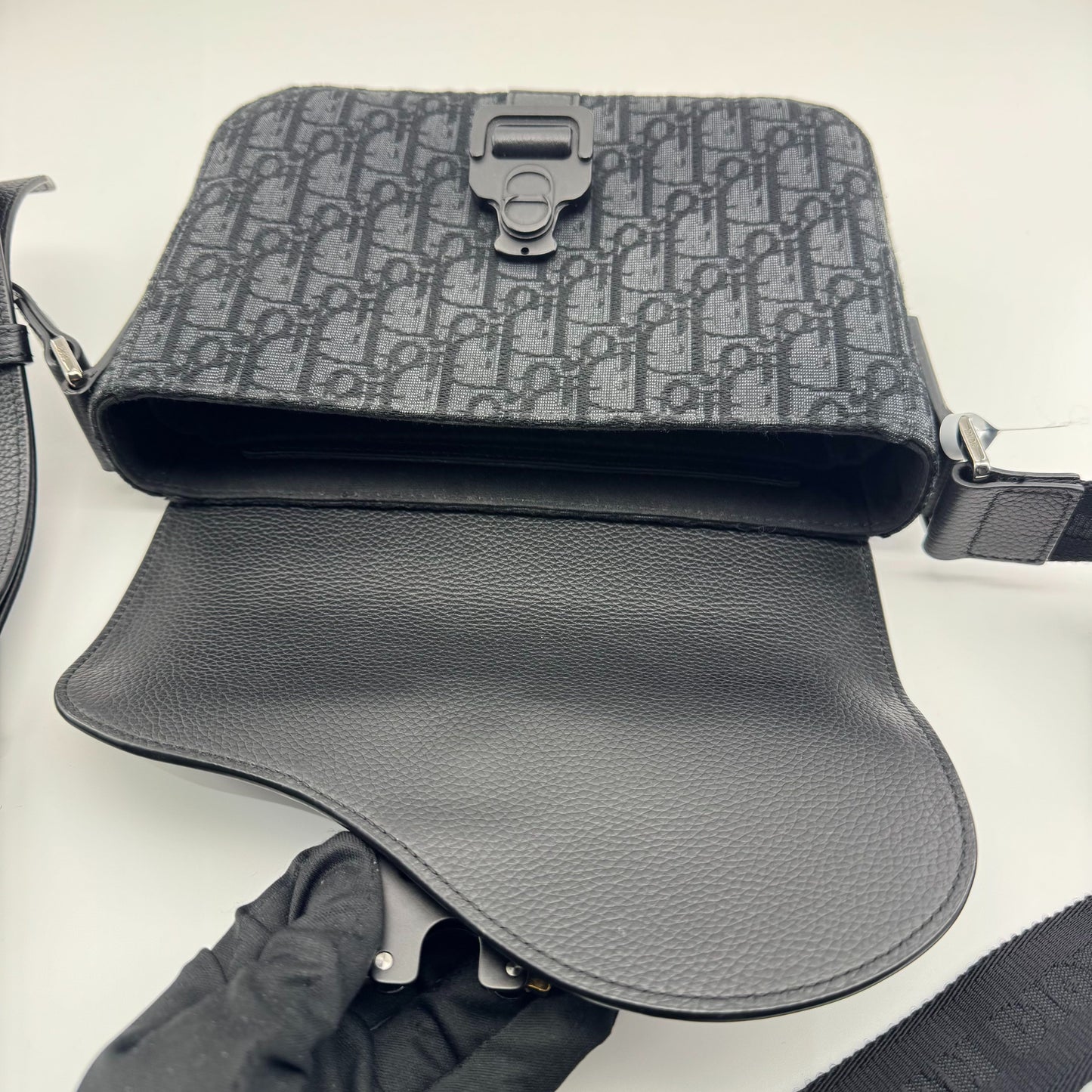Dior - Saddle Messenger Bag - Cloth - Black - (small)