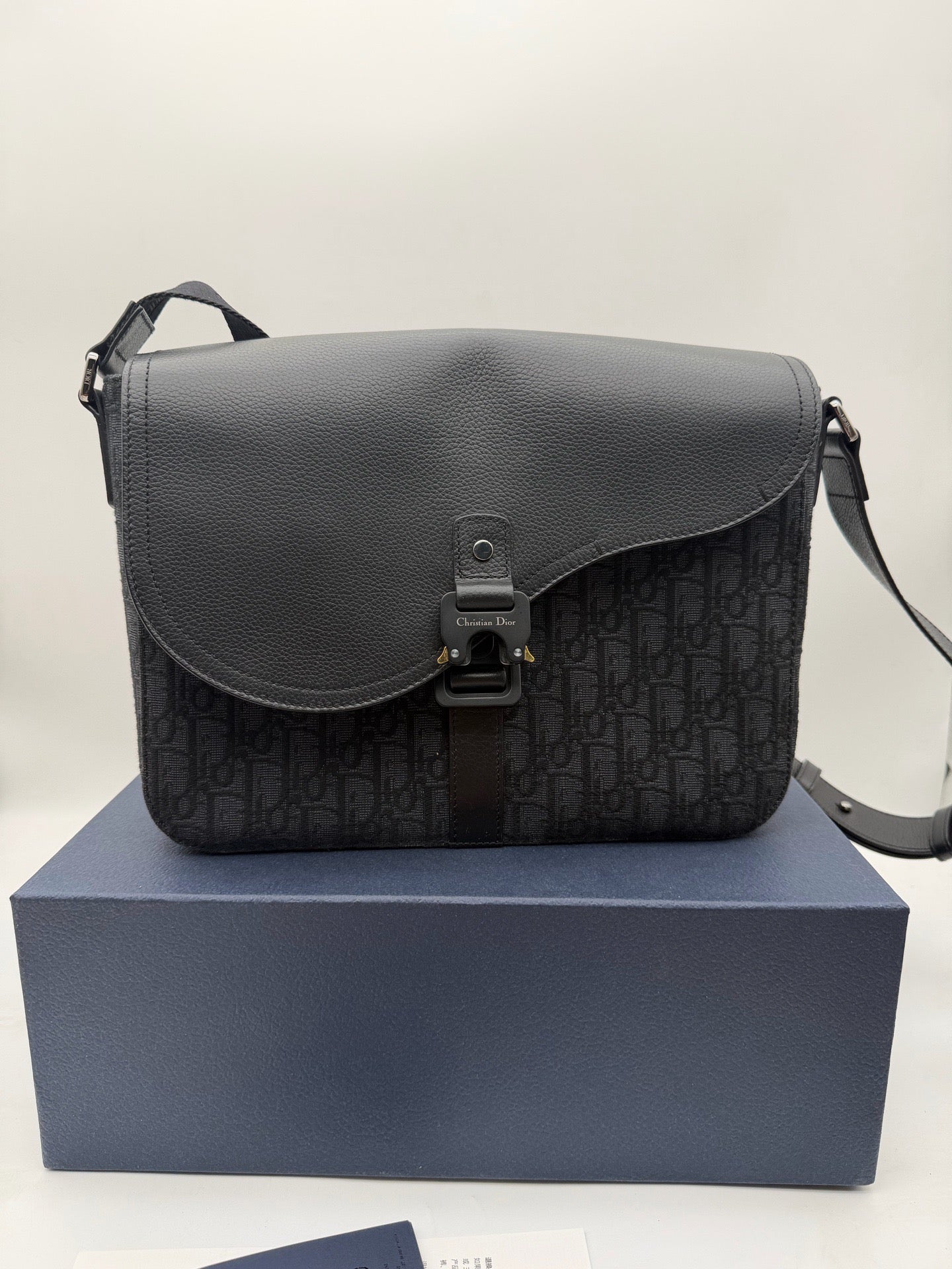 Dior - Saddle Messenger Bag - Fabric - Black - (small)