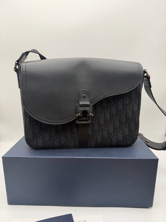 Dior - Saddle Messenger Bag - Fabric - Black - (small)
