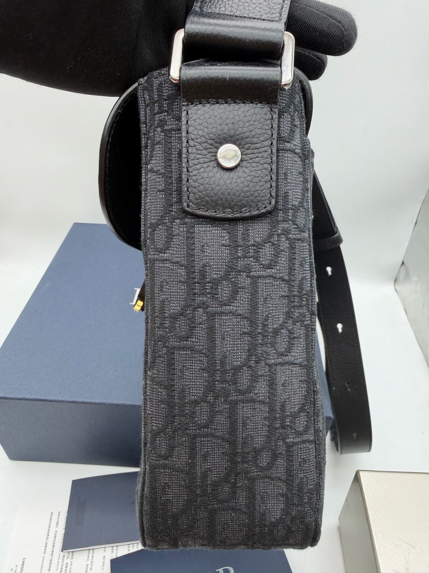 Dior - Saddle Messenger Bag - Fabric - Black - (small)
