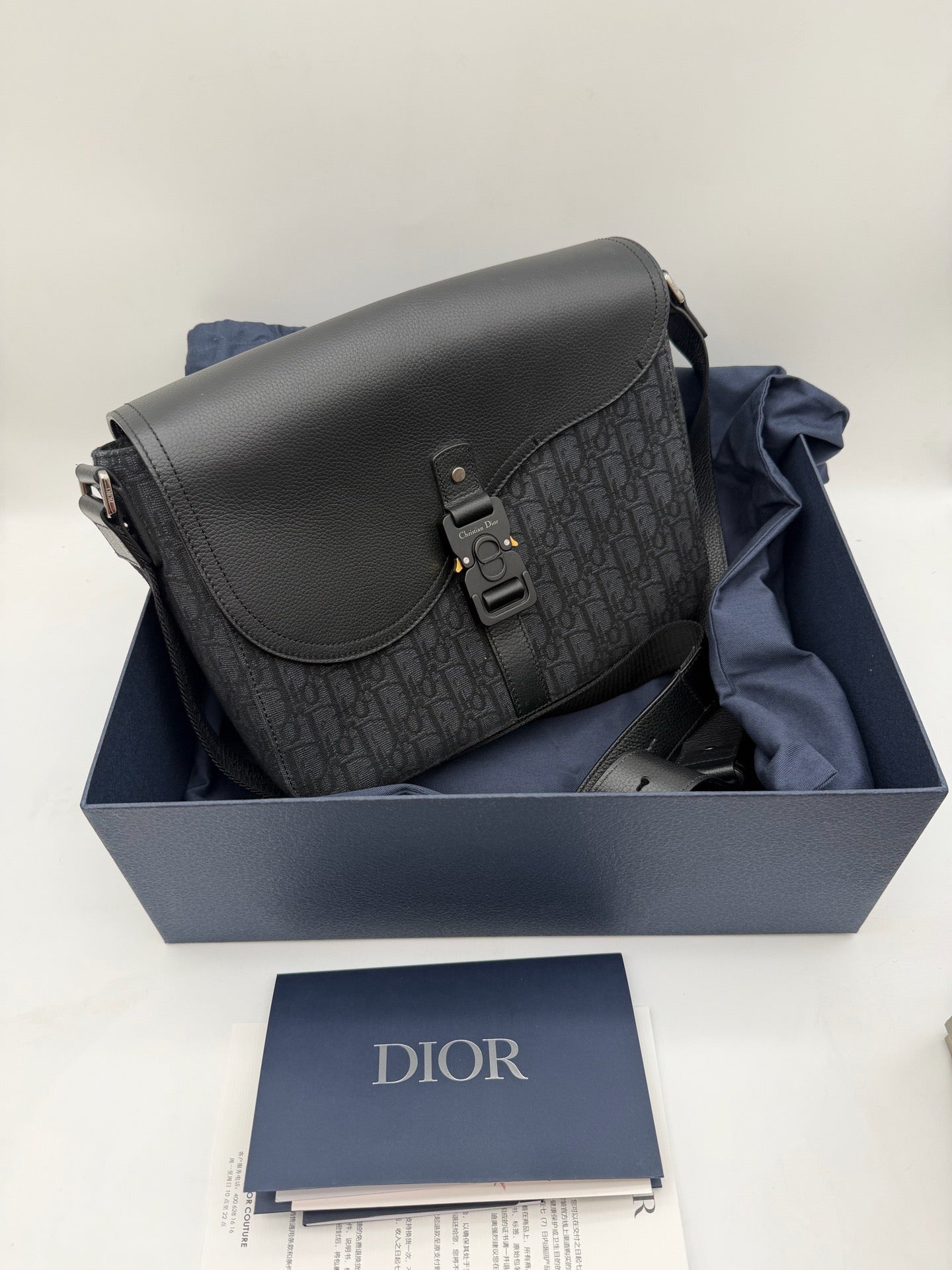 Dior - Saddle Messenger Bag - Fabric - Black - (small)