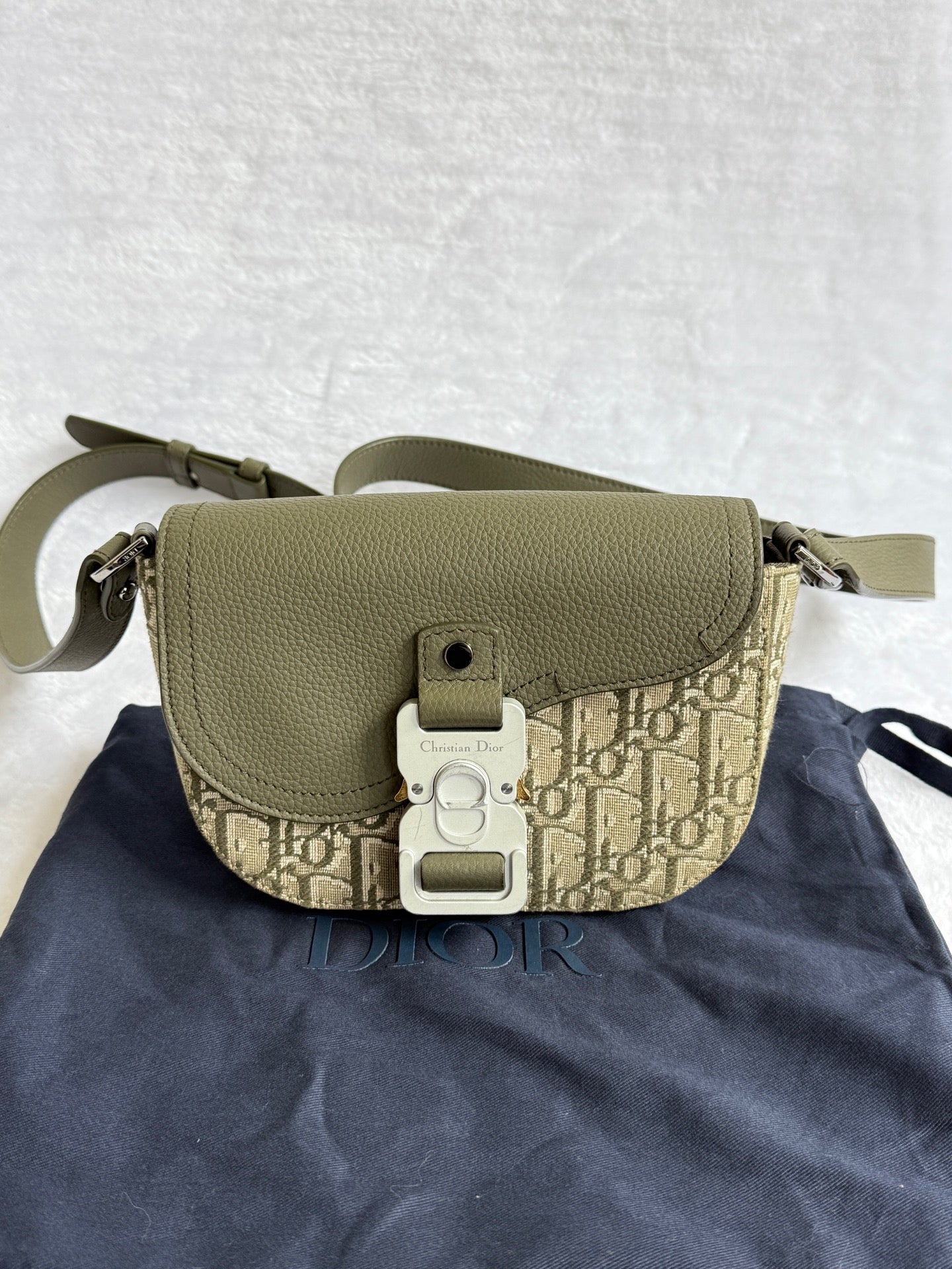 Dior - Saddle Messenger Bag - Fabric - Green - (mini)