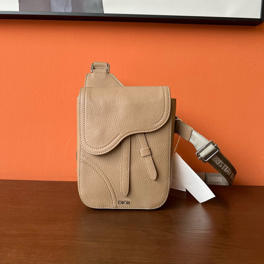 Dior - Saddle Messenger Bag - Leather - Beige - (small)
