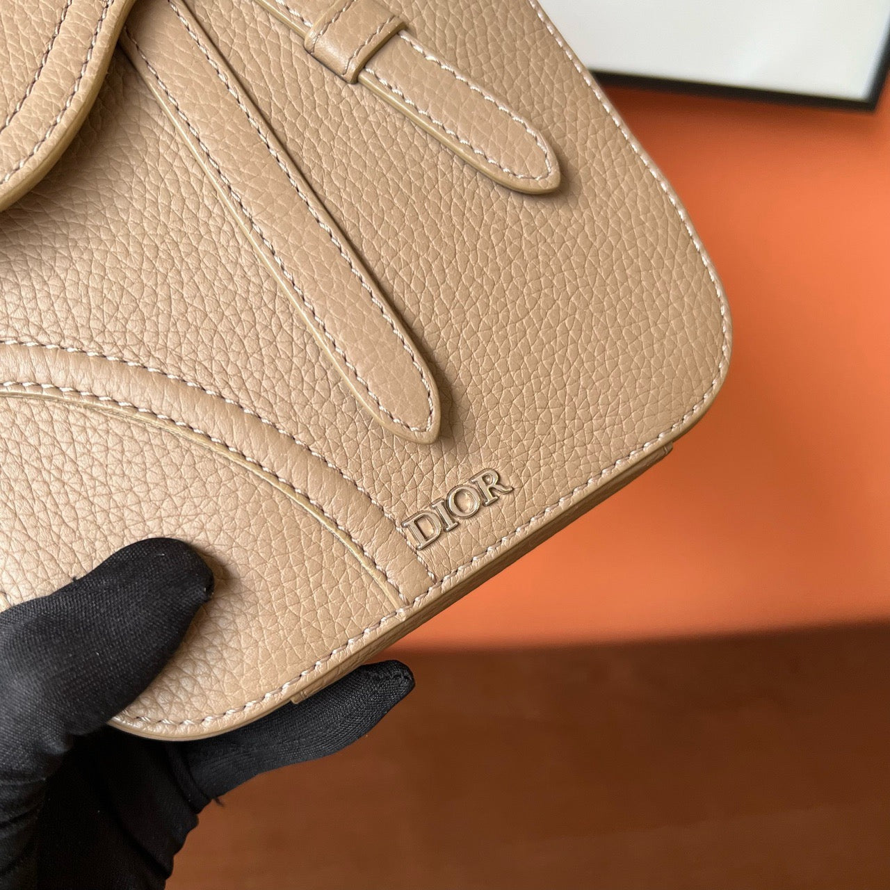 Dior - Saddle Messenger Bag - Leather - Beige - (small)