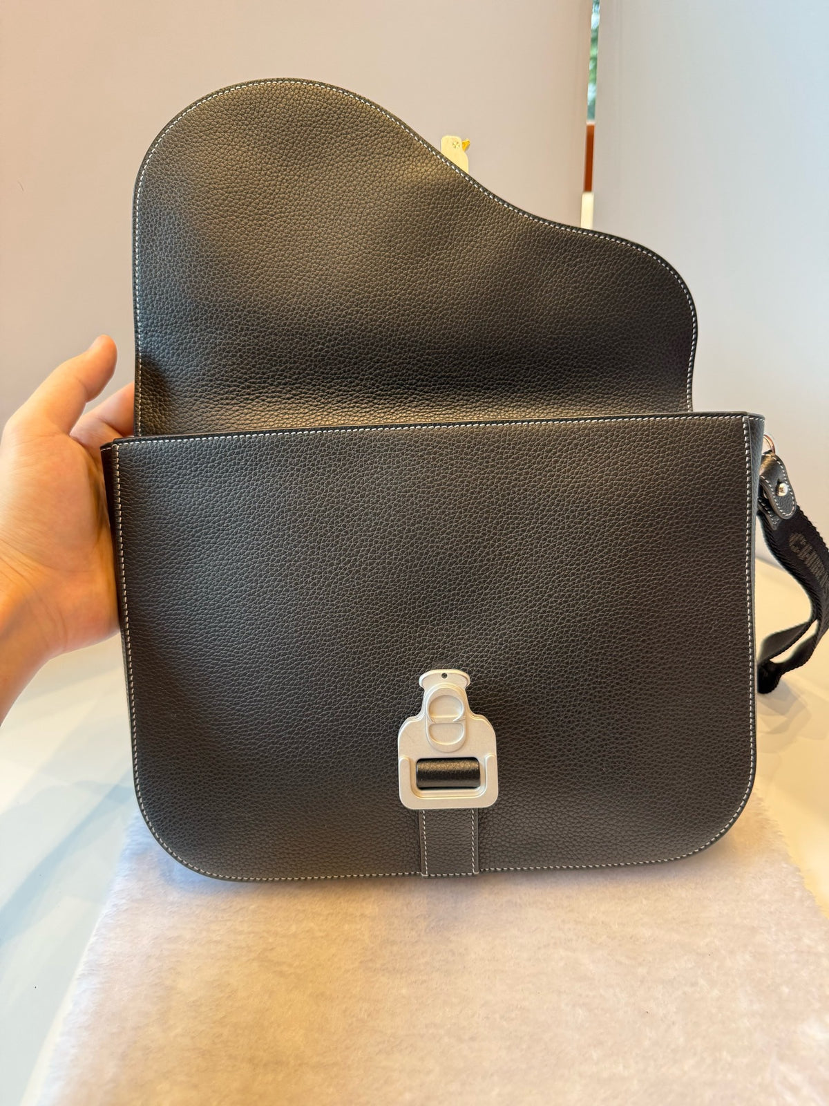 Dior - Saddle Messenger Bag - Leather - Black