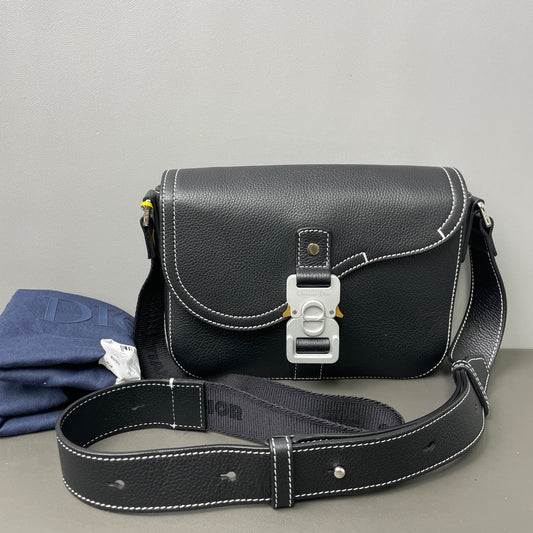 Dior - Saddle Messenger Bag - Leather - Black - (Other)