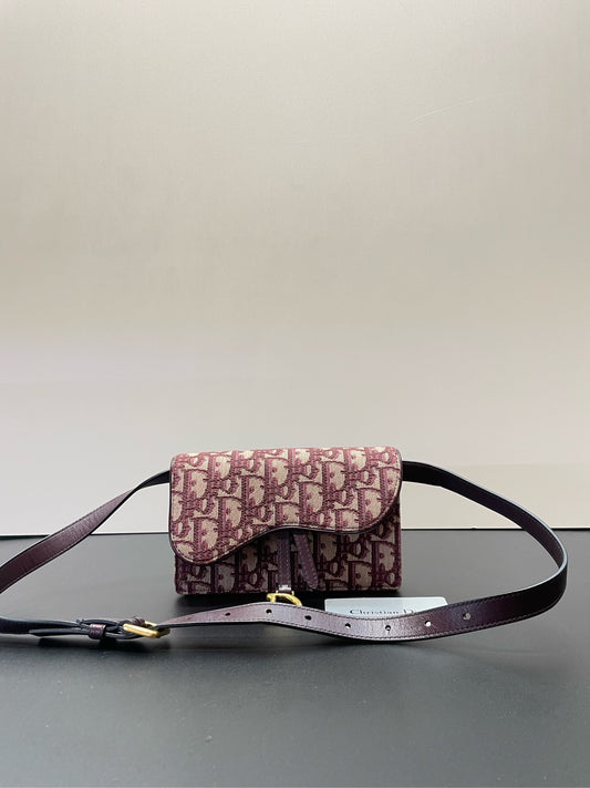 Dior - Saddle Mini - Cloth - Burgundy - (mini)