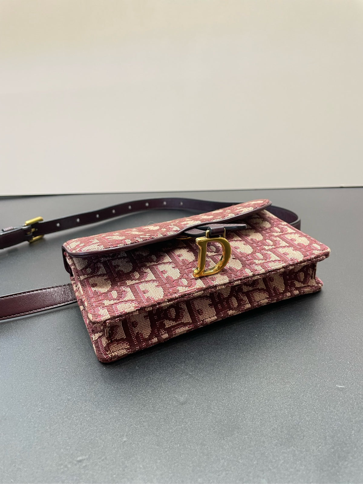 Dior - Saddle Mini - Cloth - Burgundy - (mini)