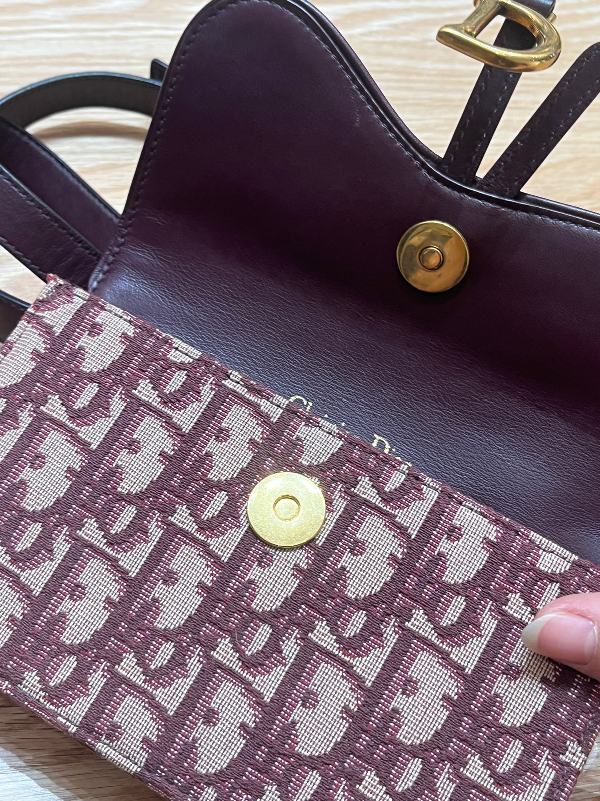 Dior - Saddle Mini - Cloth - Burgundy - (mini)