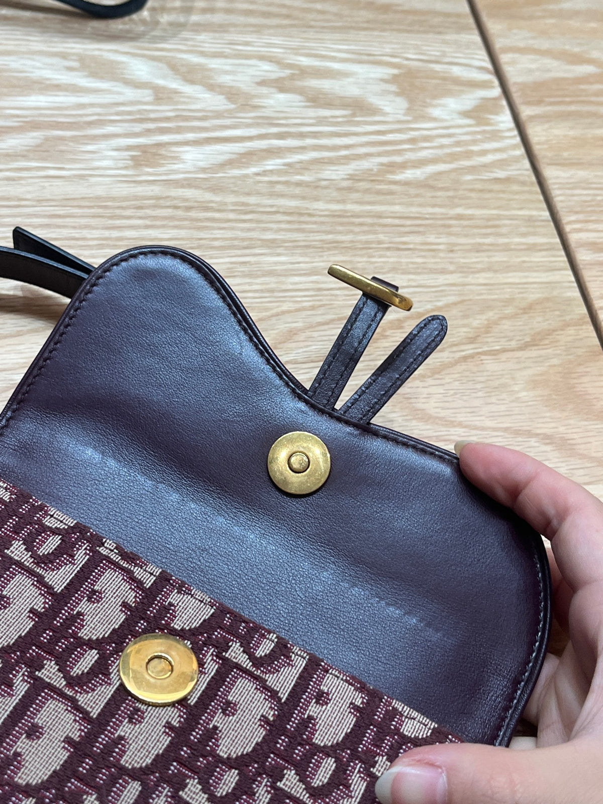 Dior - Saddle Mini - Cloth - Burgundy - (mini)