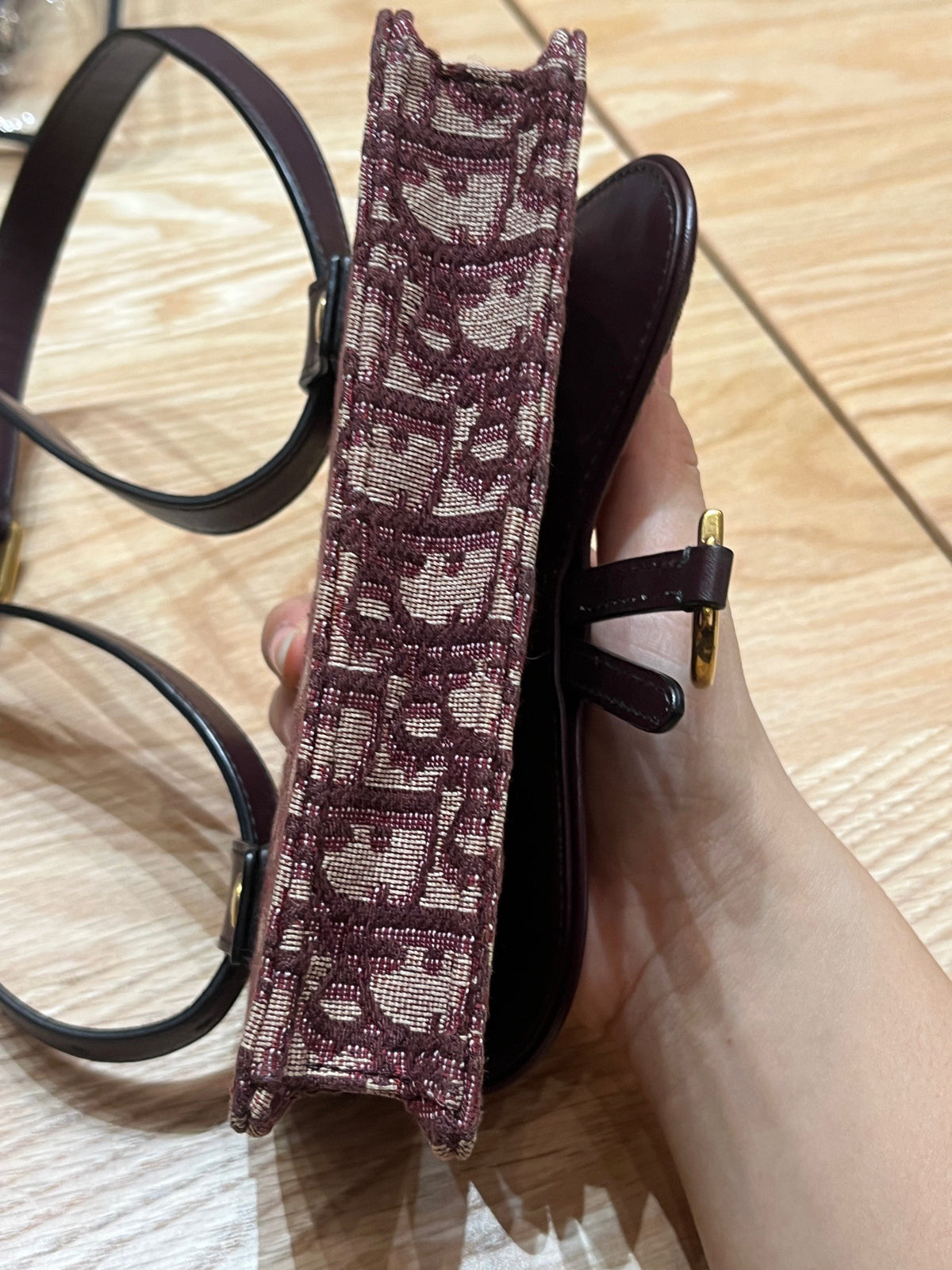 Dior - Saddle Mini - Cloth - Burgundy - (mini)
