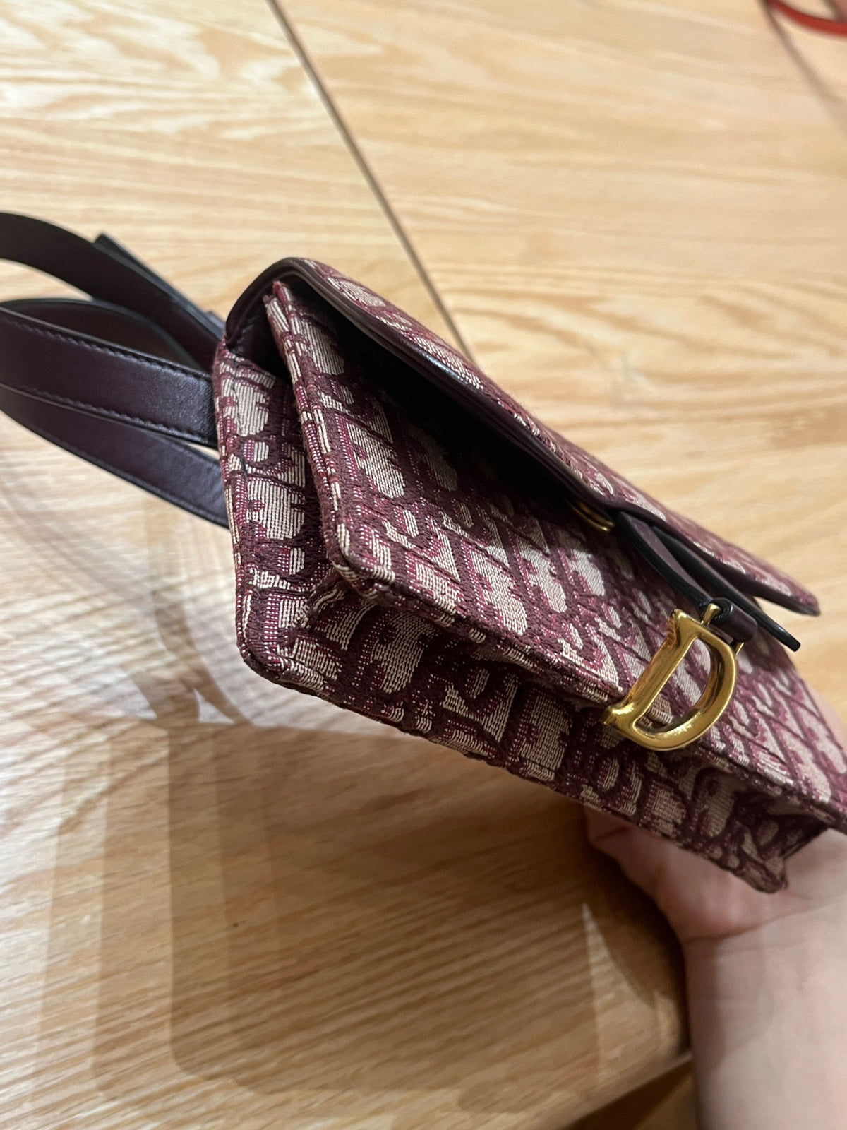 Dior - Saddle Mini - Cloth - Burgundy - (mini)